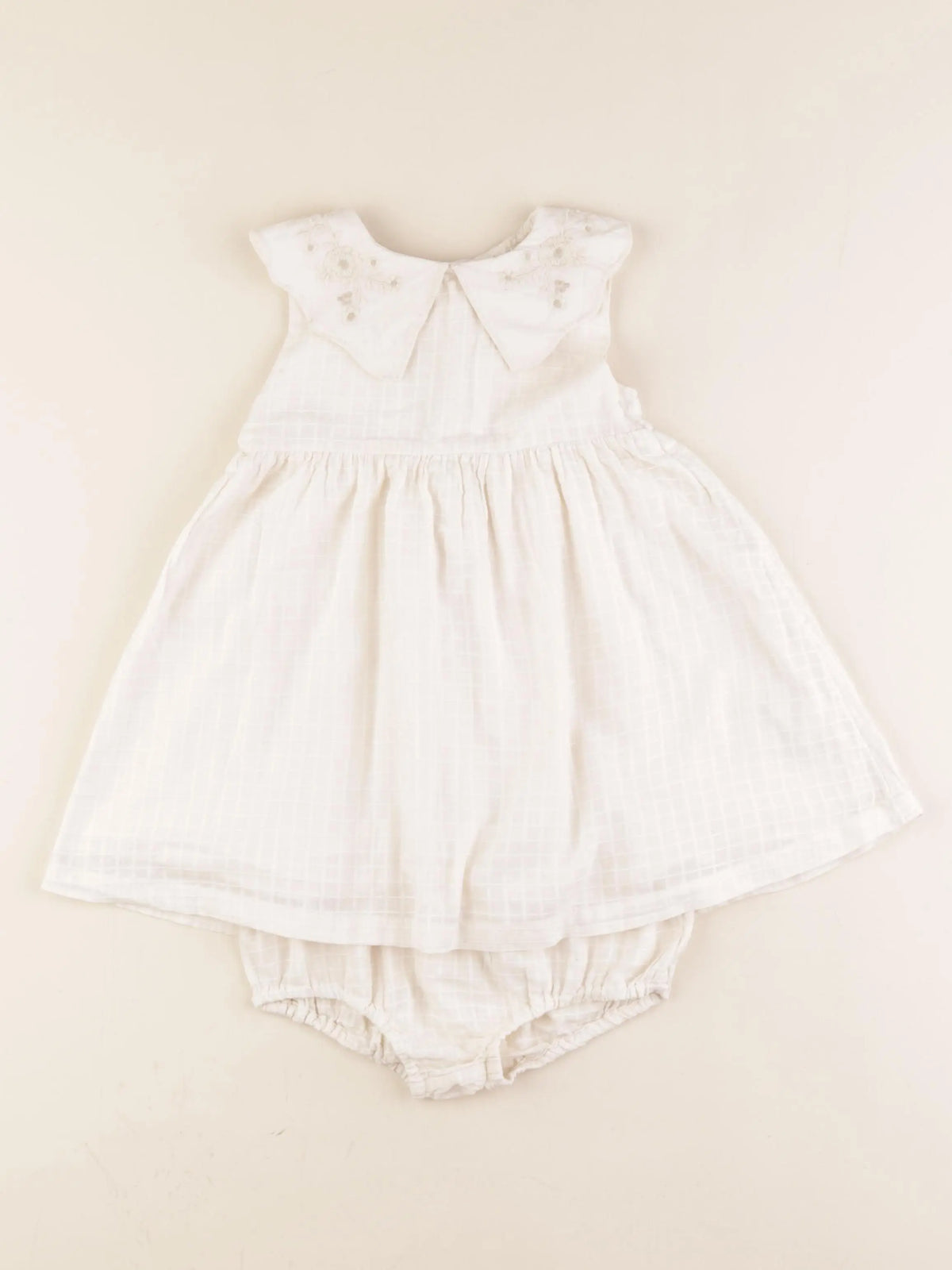 Petit Bateau - robe beige - 18 mois
