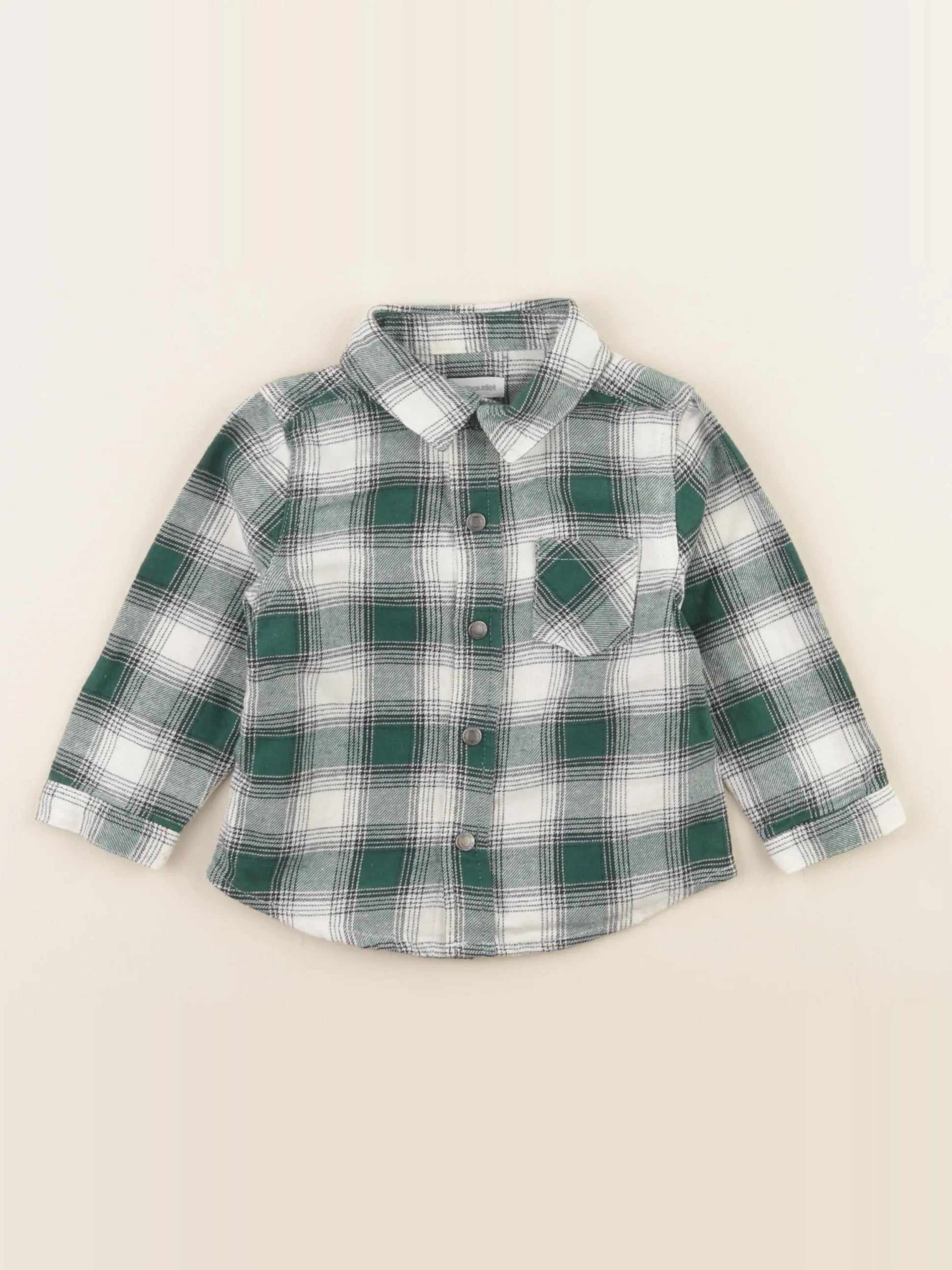 Vertbaudet - chemise vert - 12 mois