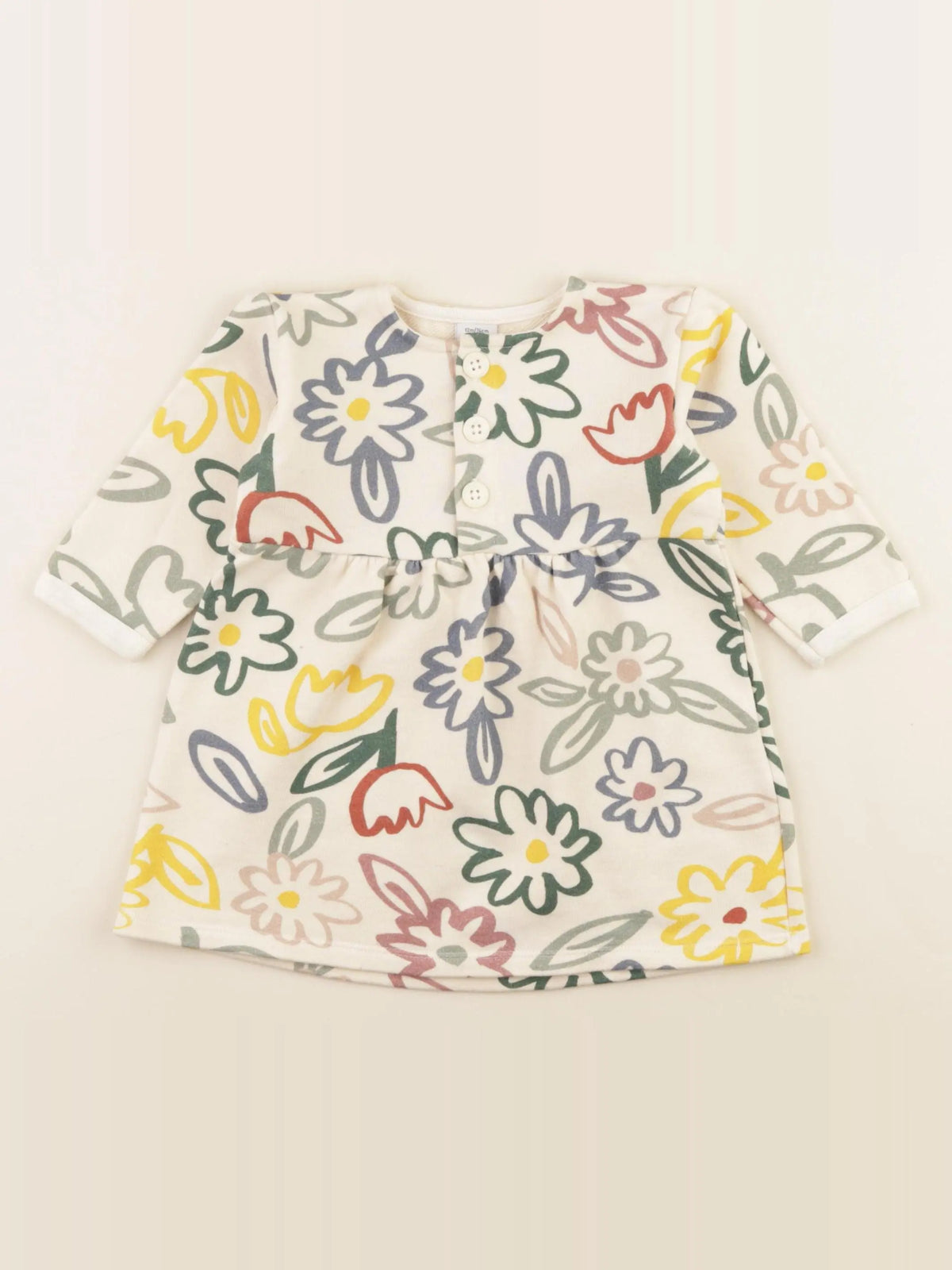 Petit Bateau - robe multicolore - 12 mois