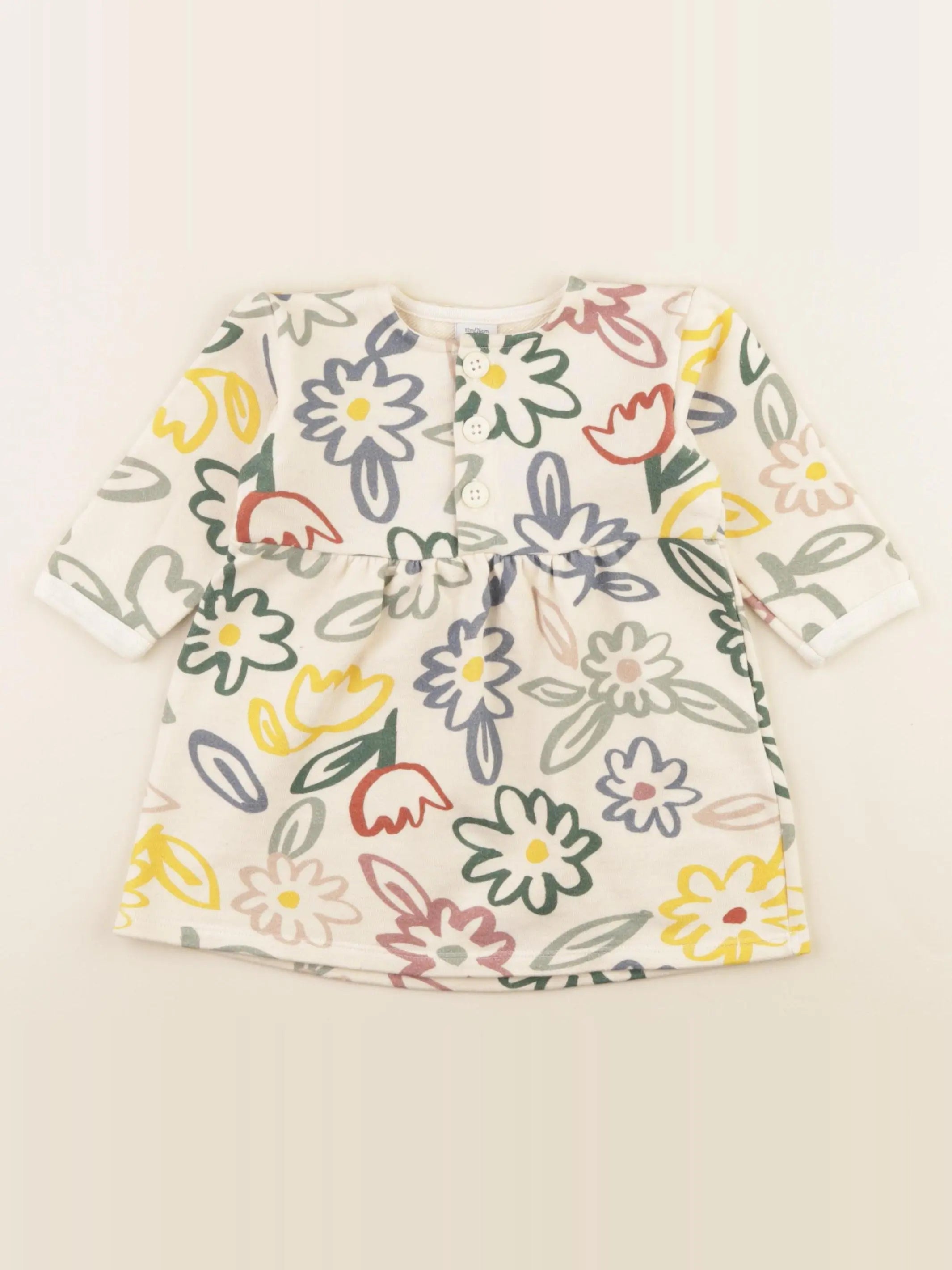 Petit Bateau - robe multicolore - 12 mois