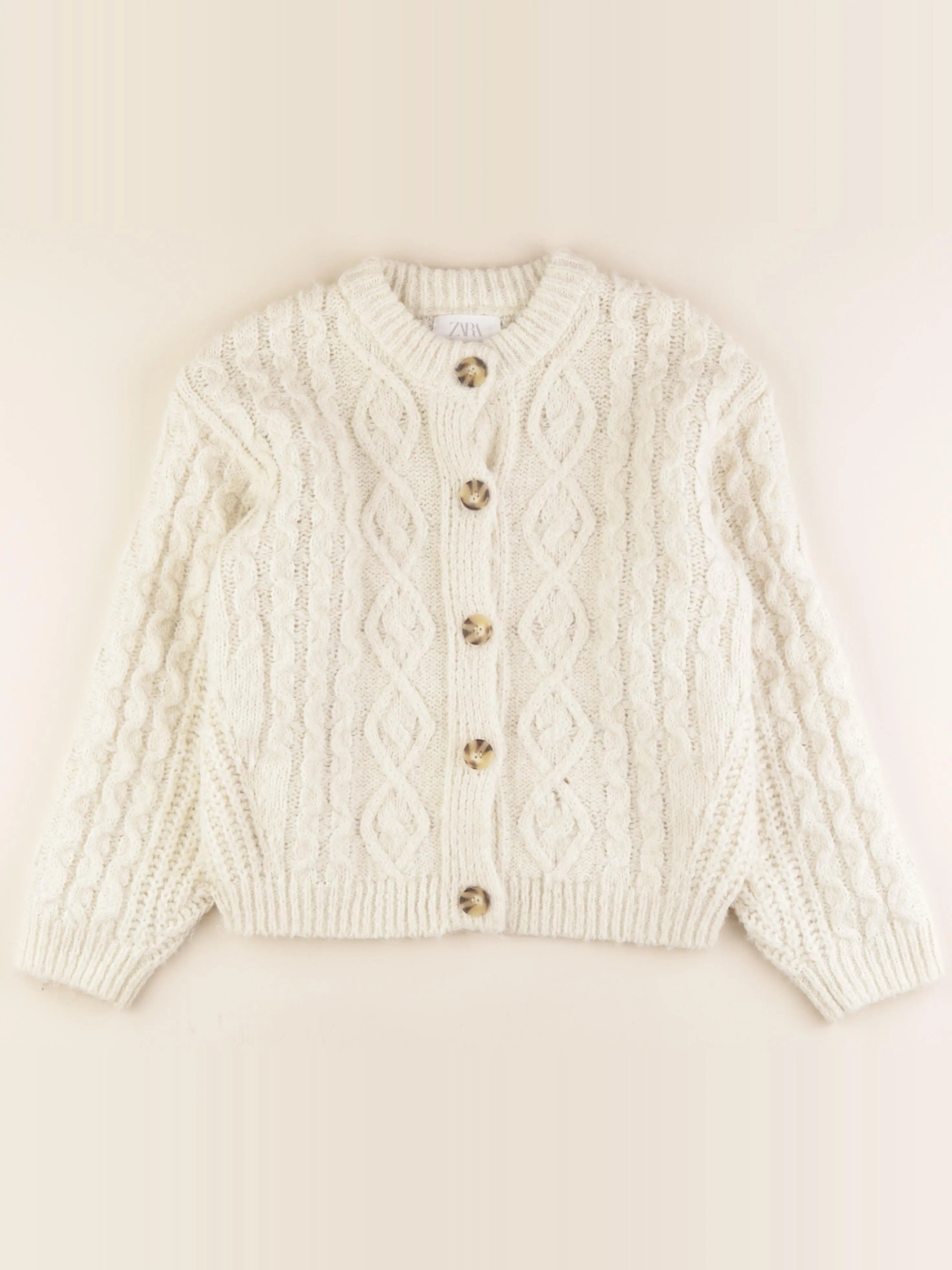 Zara - gilet beige - 11/12 ans