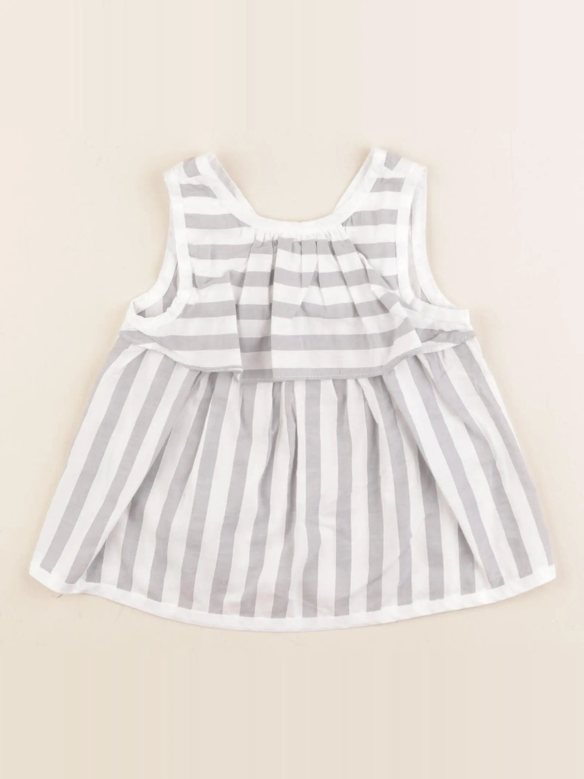 Jacadi - blouse blanc, gris - 18 mois