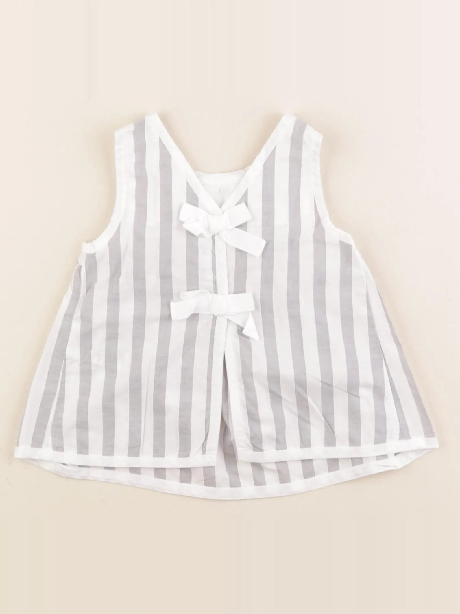 Jacadi - blouse blanc, gris - 18 mois