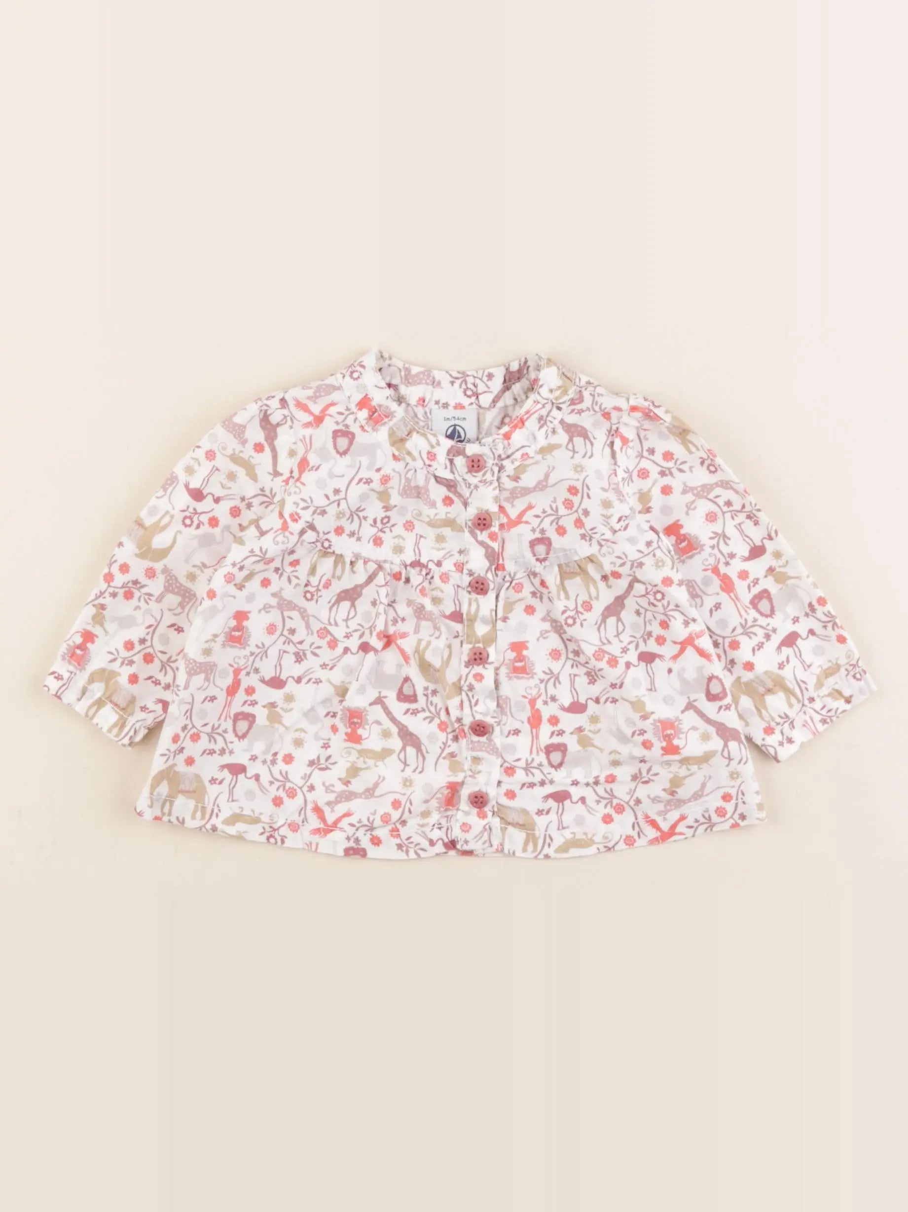 Petit Bateau - blouse multicolore - 1 mois