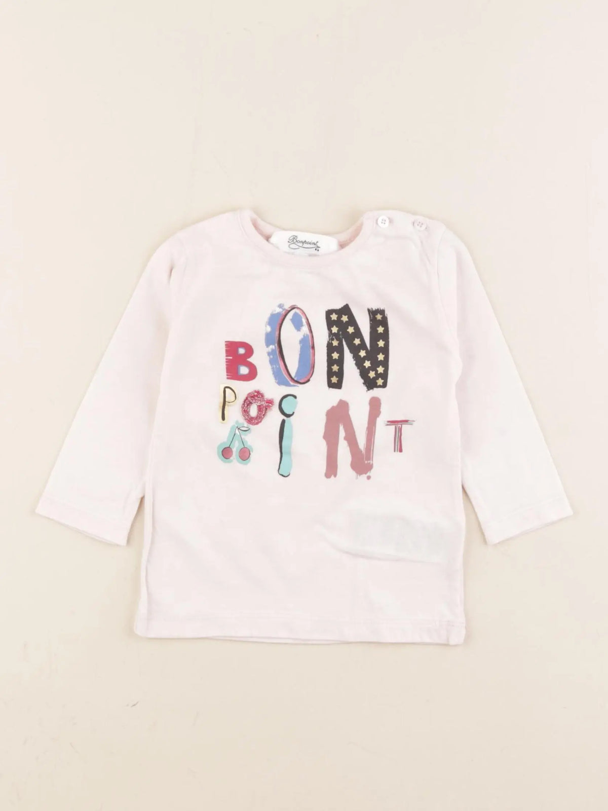 Bonpoint - tee-shirt rose - 6 mois