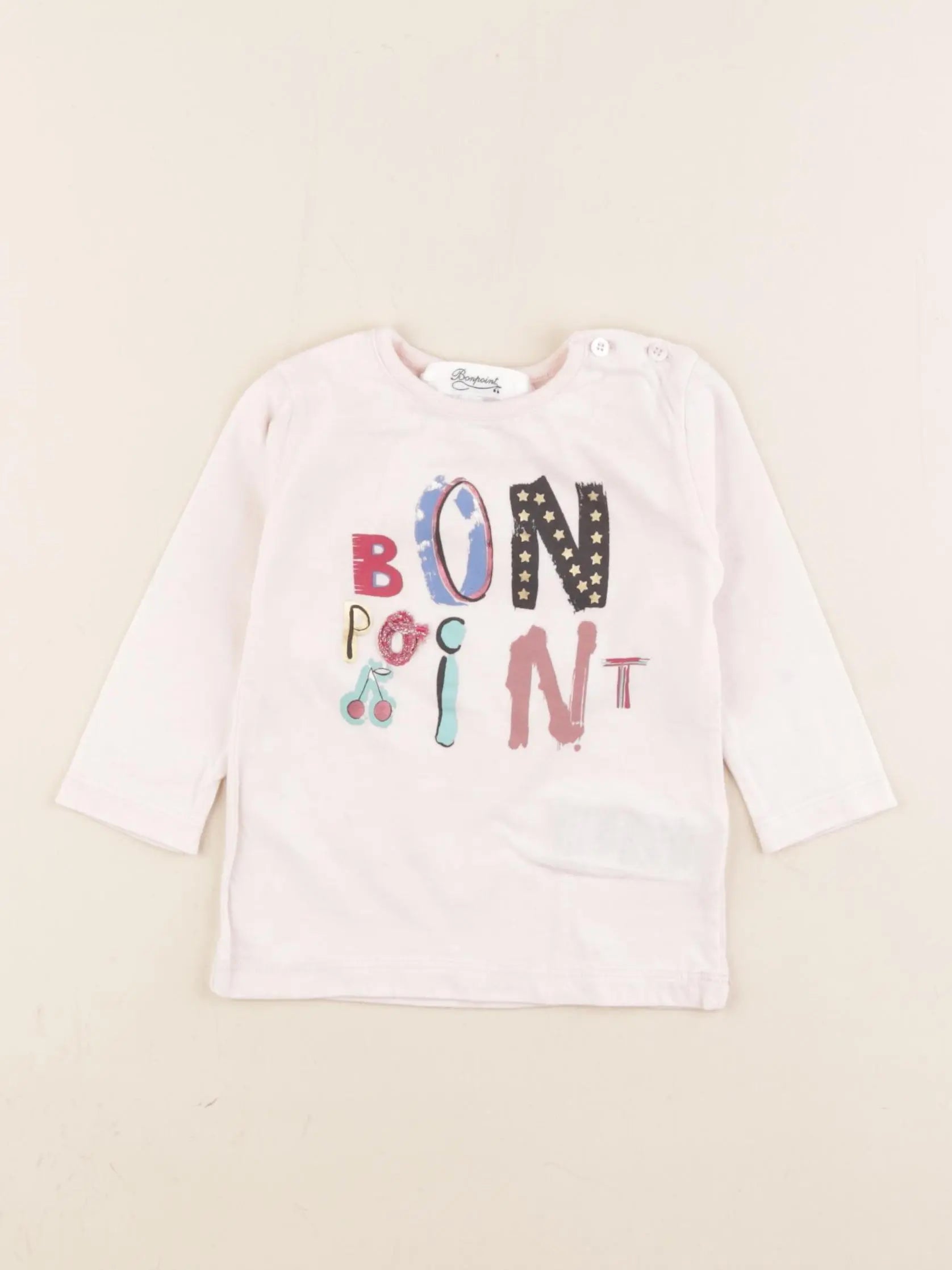 Bonpoint - tee-shirt rose - 6 mois