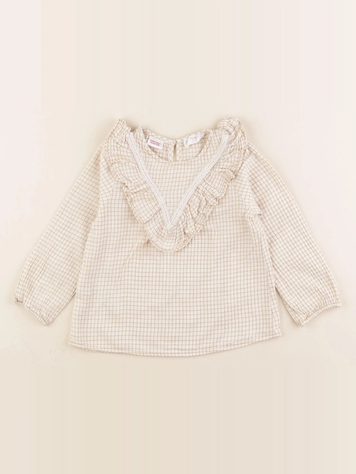 Mango - blouse beige - 18/24 mois