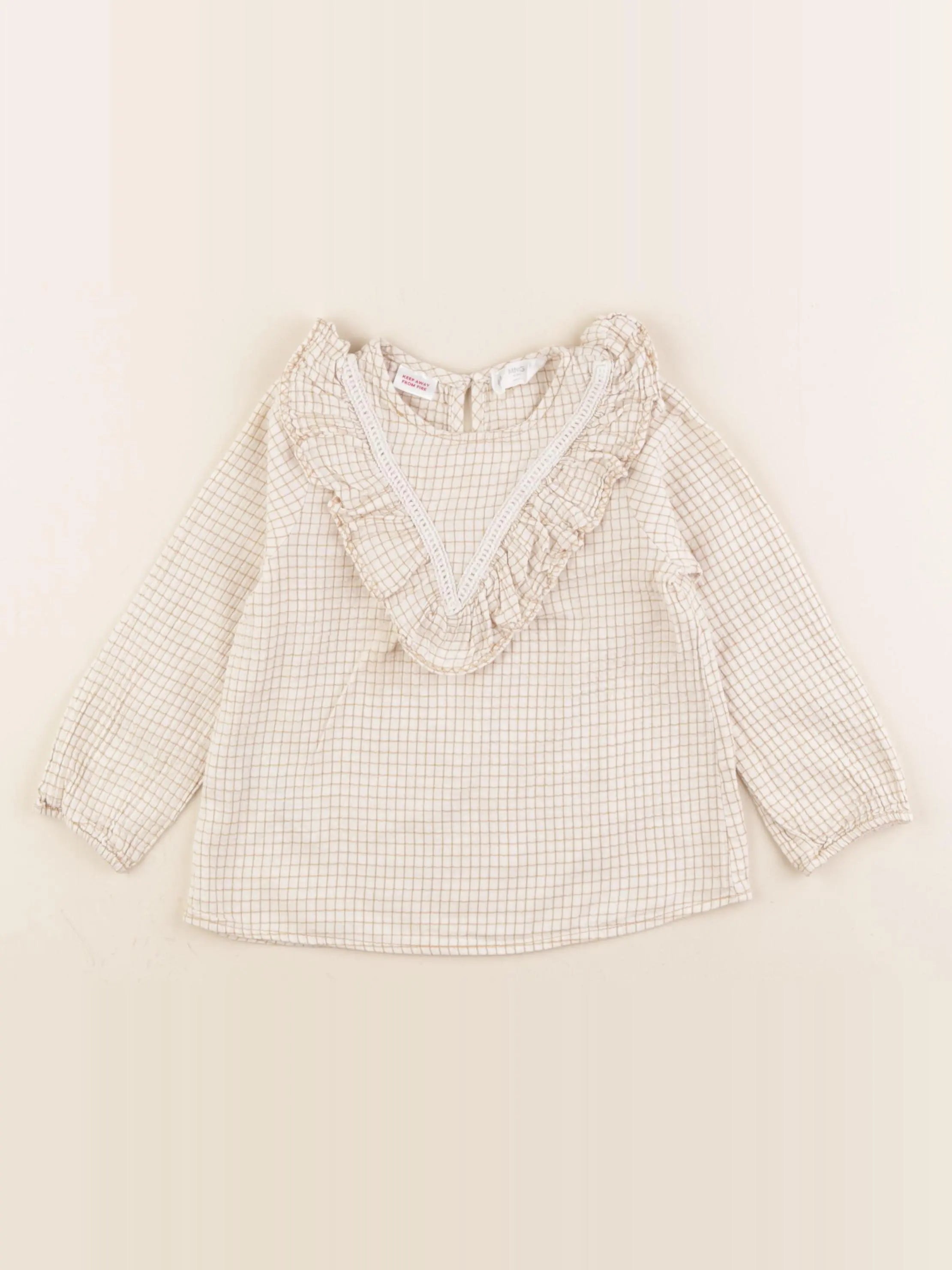 Mango - blouse beige - 18/24 mois