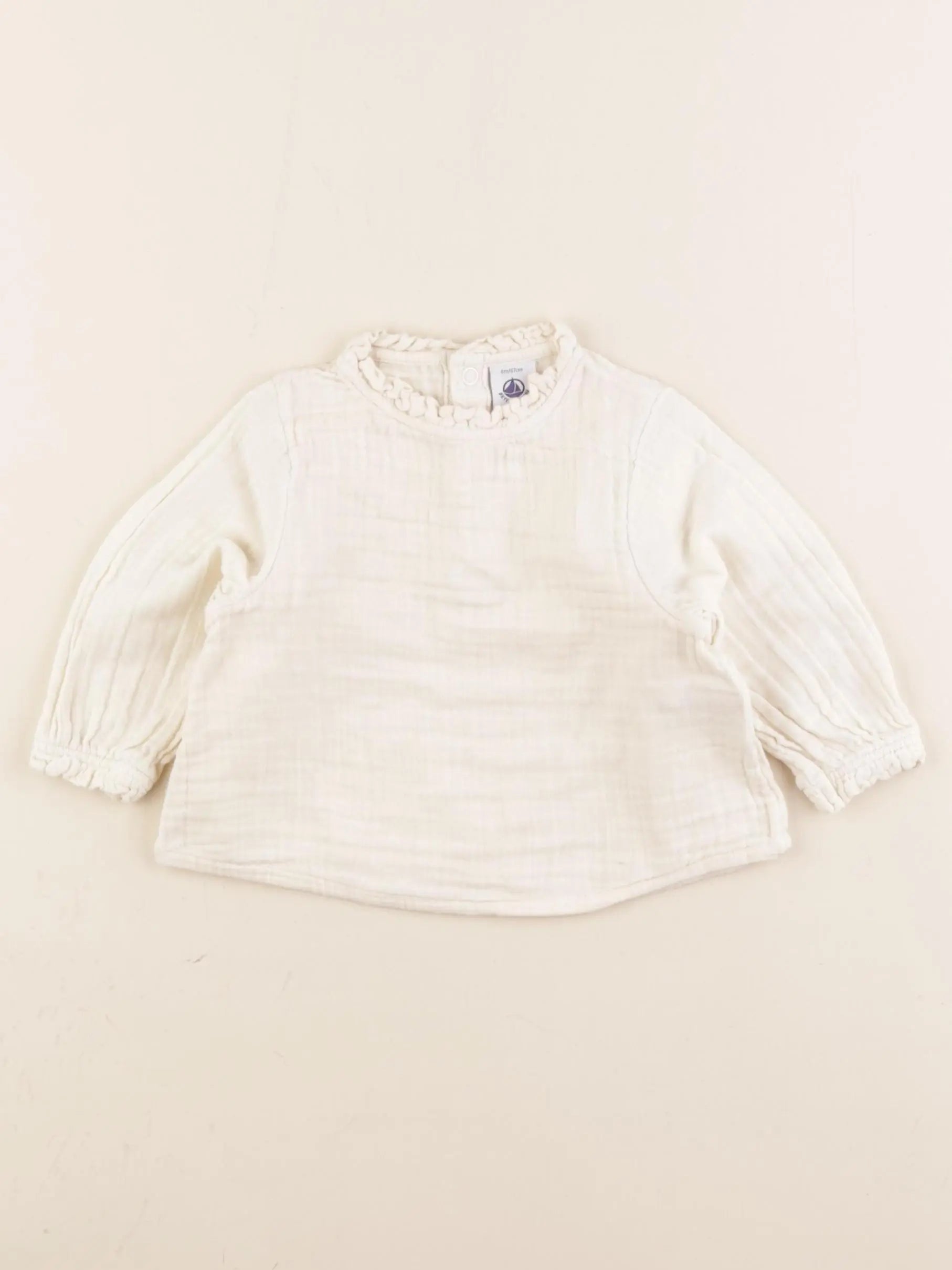 Petit Bateau - blouse beige - 6 mois