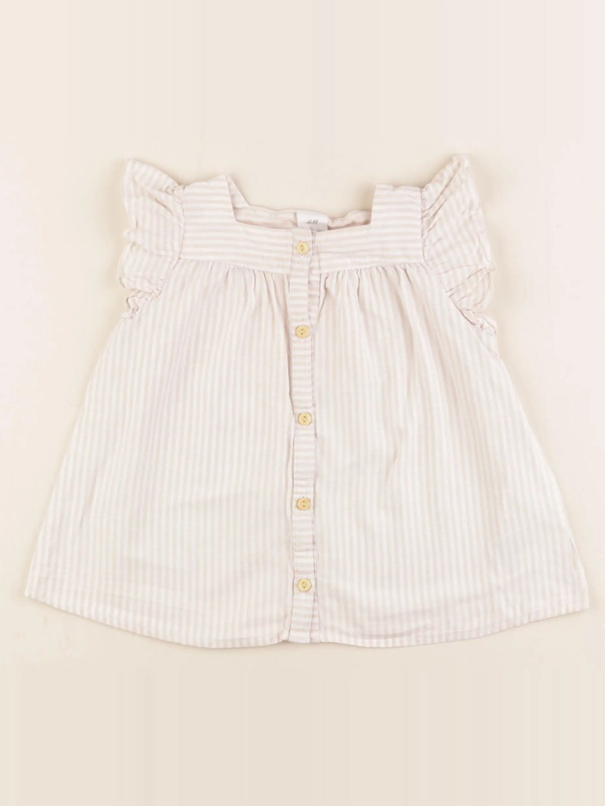 H&M - blouse rose, blanc - 18/24 mois