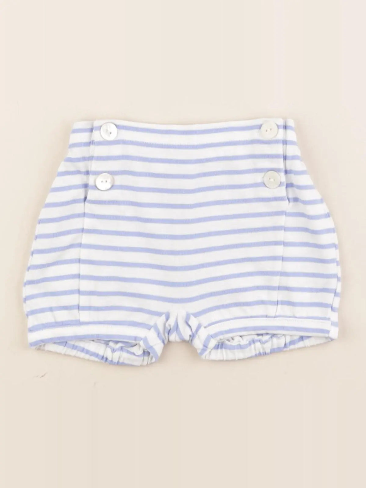 Jacadi - short blanc, bleu - 3 mois