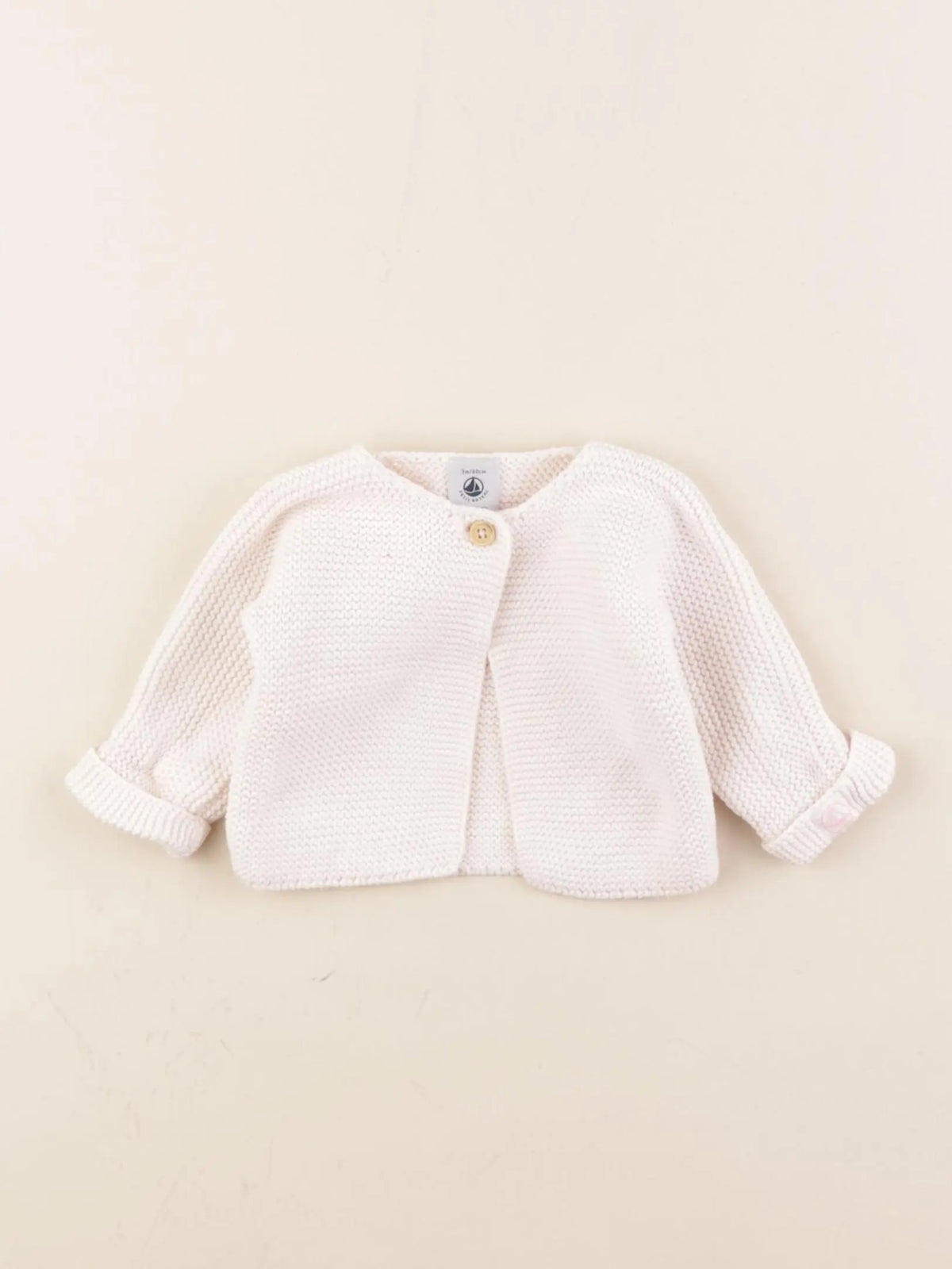 Petit Bateau - gilet rose - 3 mois