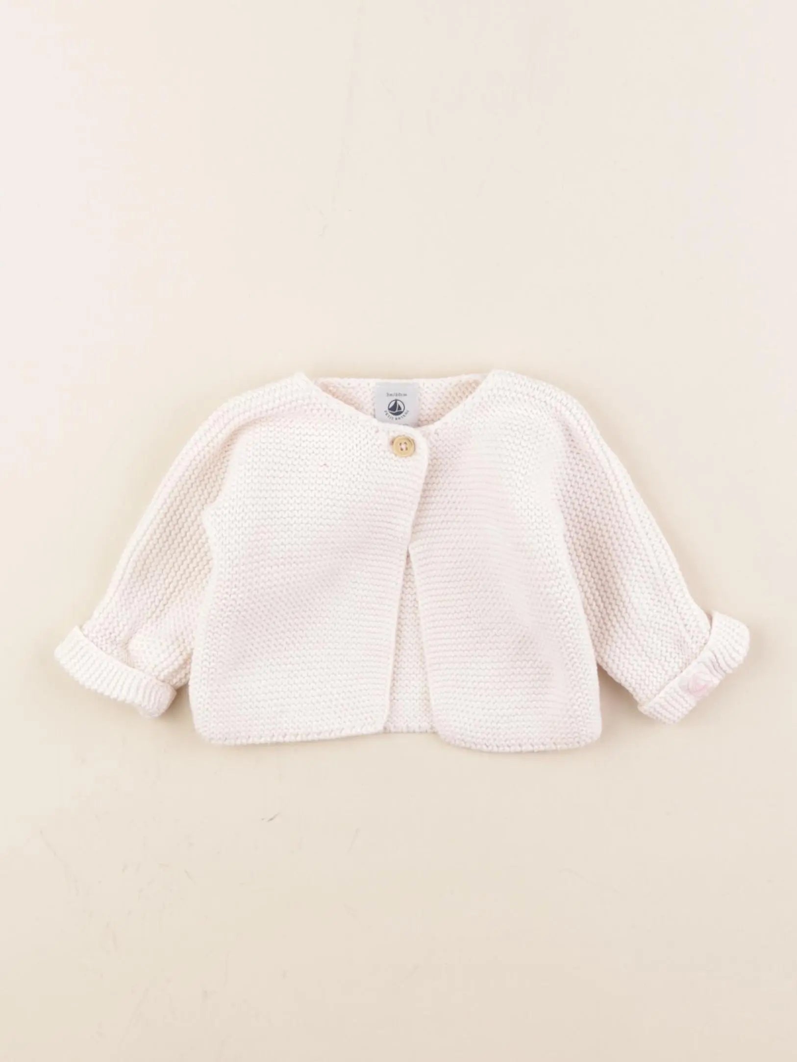 Petit Bateau - gilet rose - 3 mois