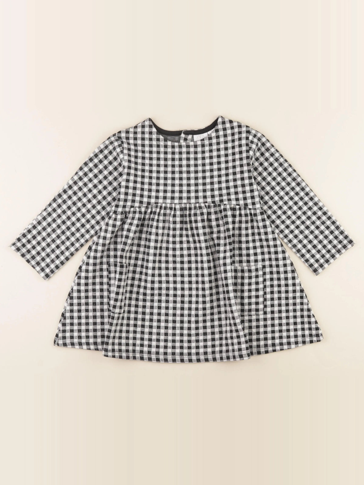 Zara - robe blanc, noir - 3/4 ans