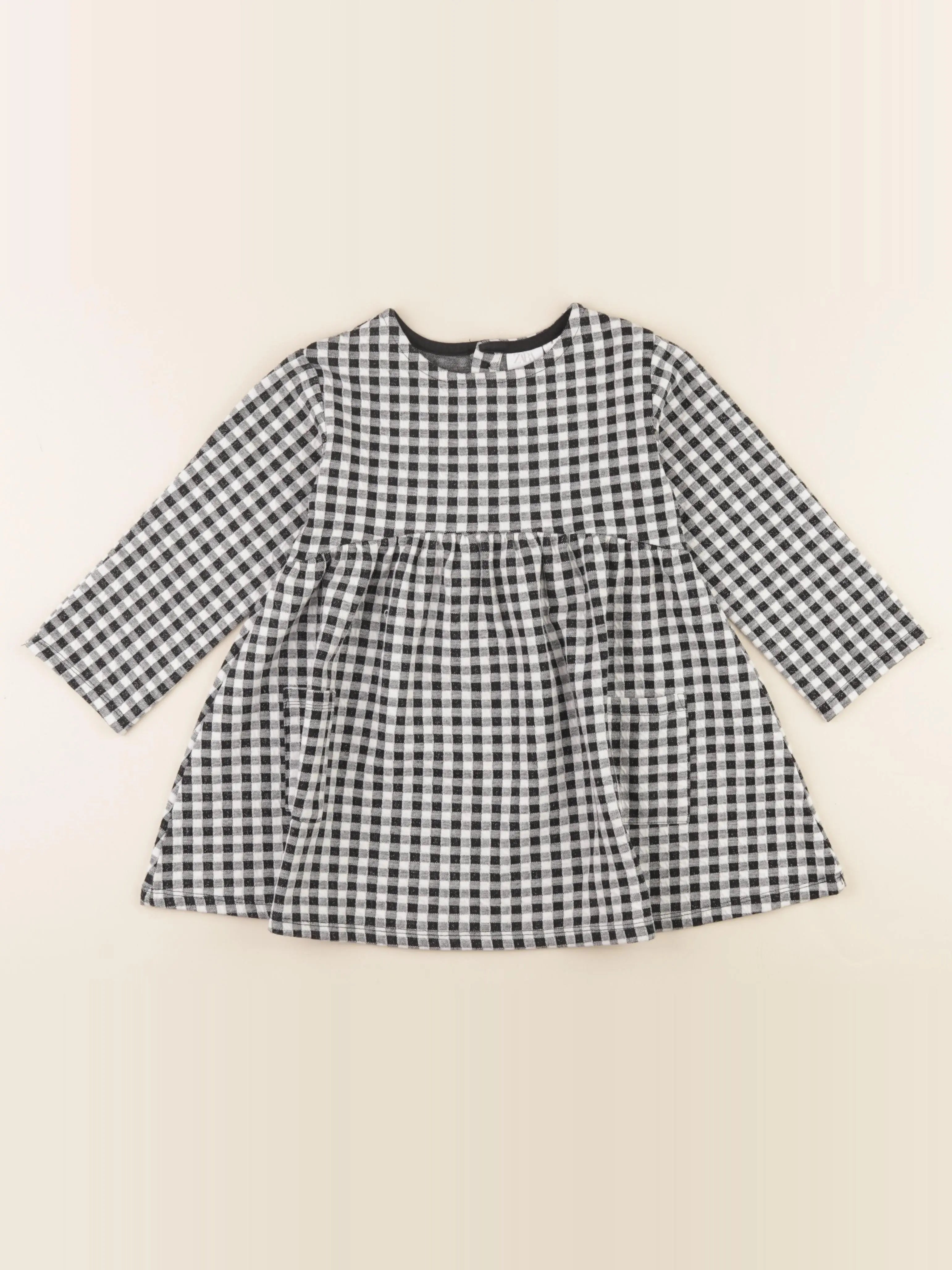 Zara - robe blanc, noir - 3/4 ans