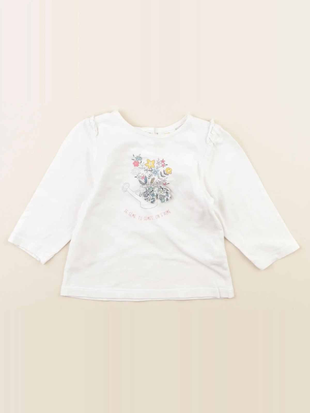 Tape à l'oeil - tee-shirt blanc - 9 mois