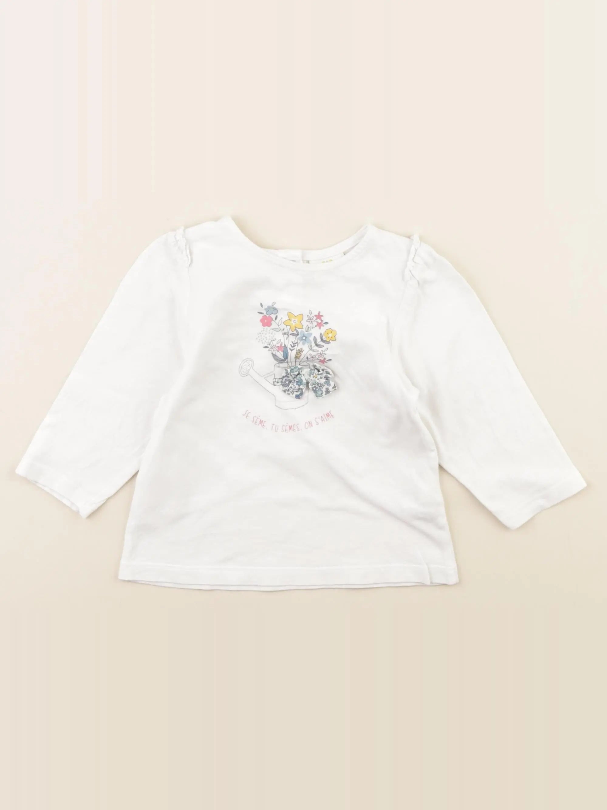 Tape à l'oeil - tee-shirt blanc - 9 mois