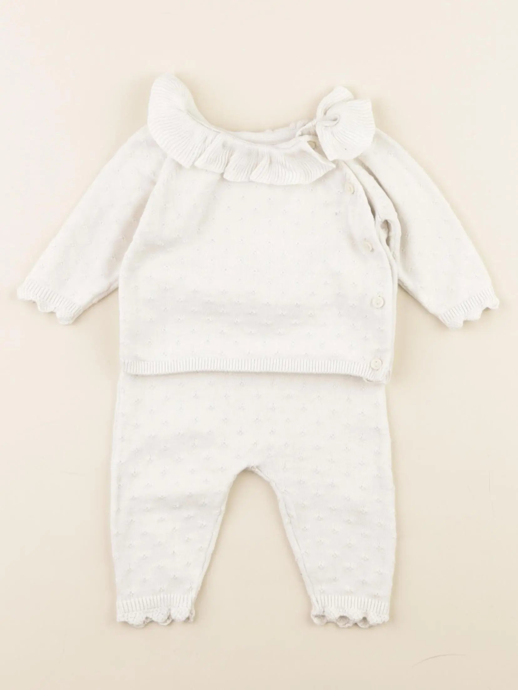 H&M - ensemble beige - 1/2 mois