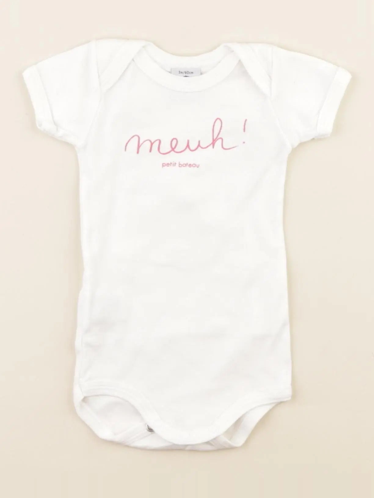 Petit Bateau - body blanc - 3 mois