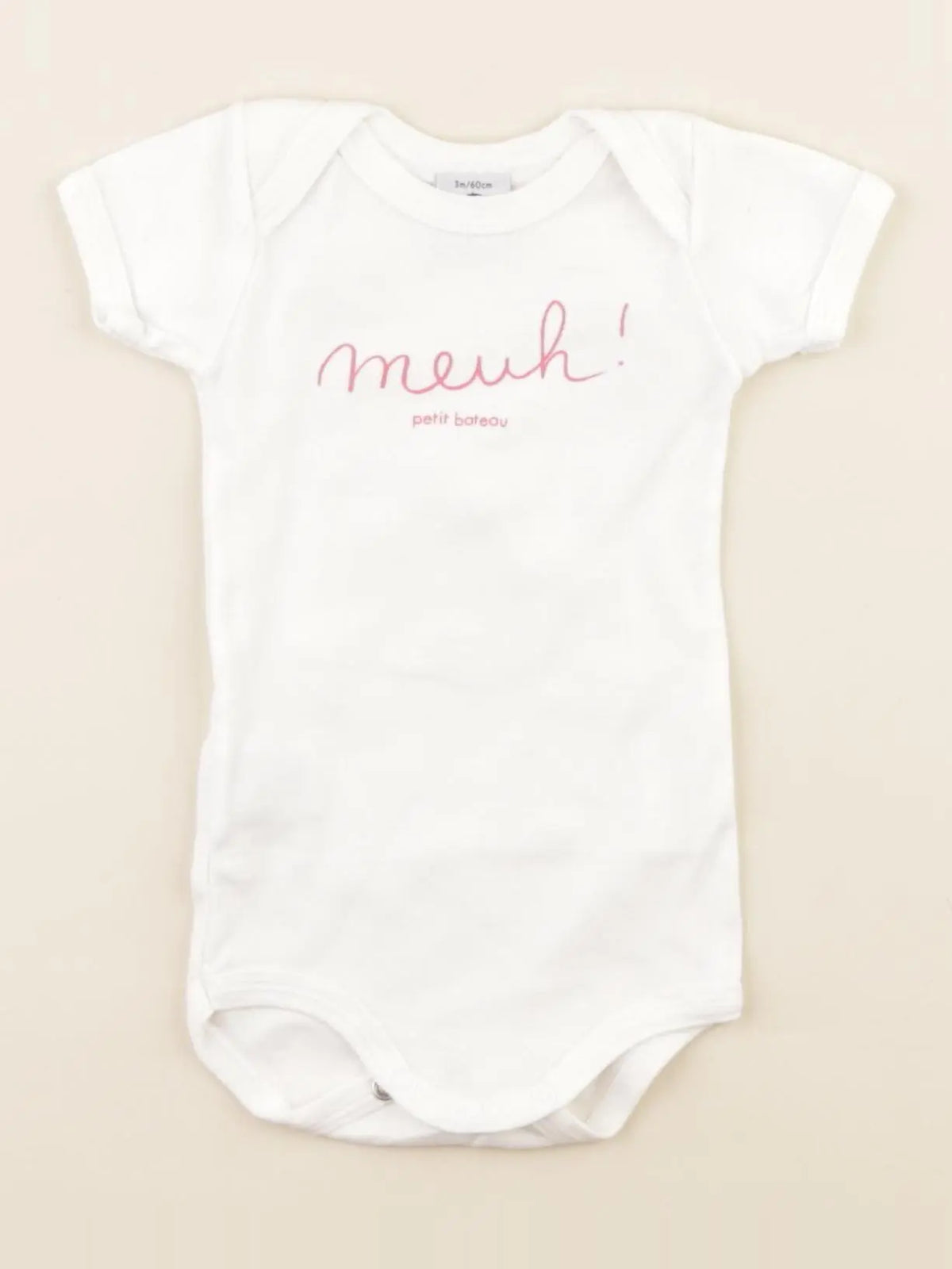 Petit Bateau - body blanc - 3 mois