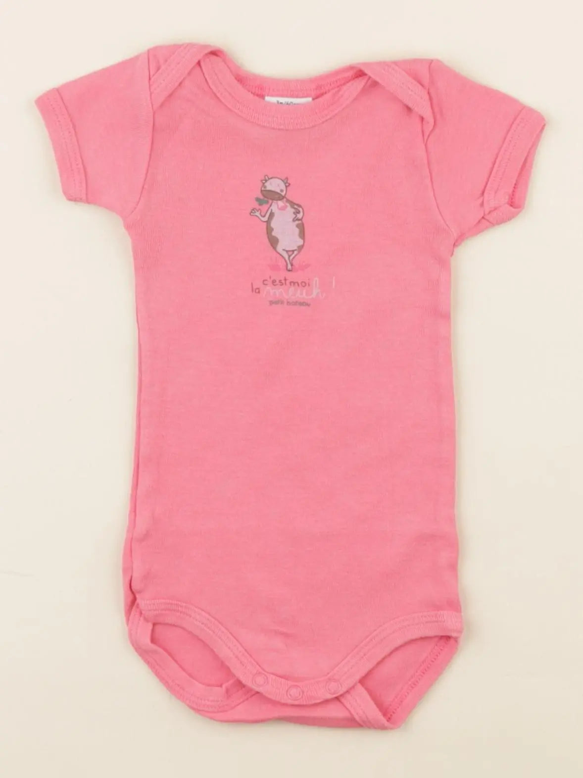 Petit Bateau - body rose - 3 mois