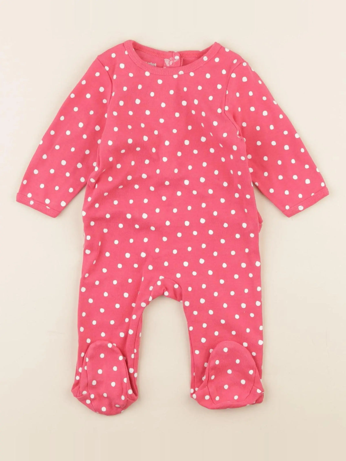 Vertbaudet - pyjama coton rose - 3 mois