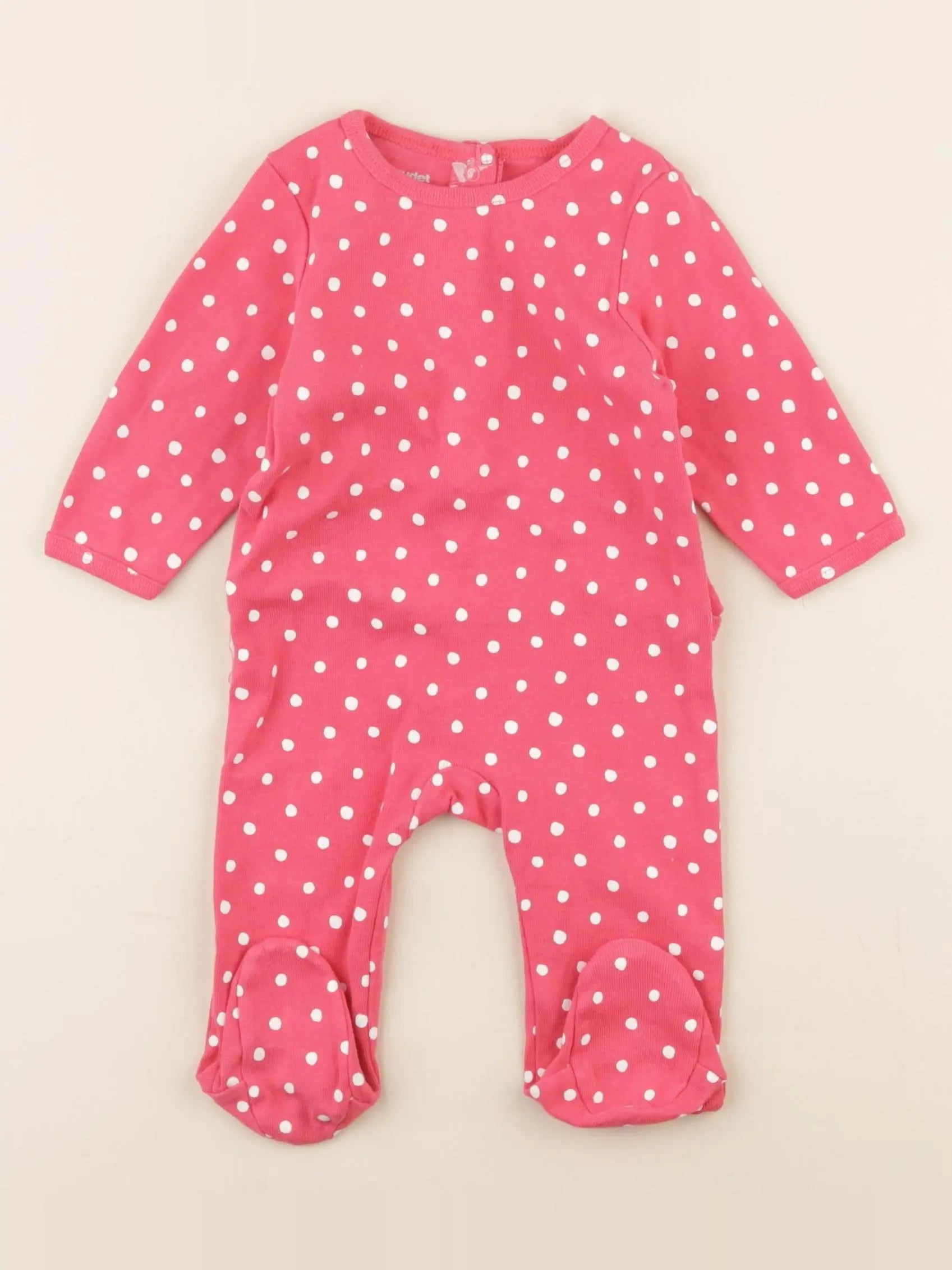Vertbaudet - pyjama coton rose - 3 mois