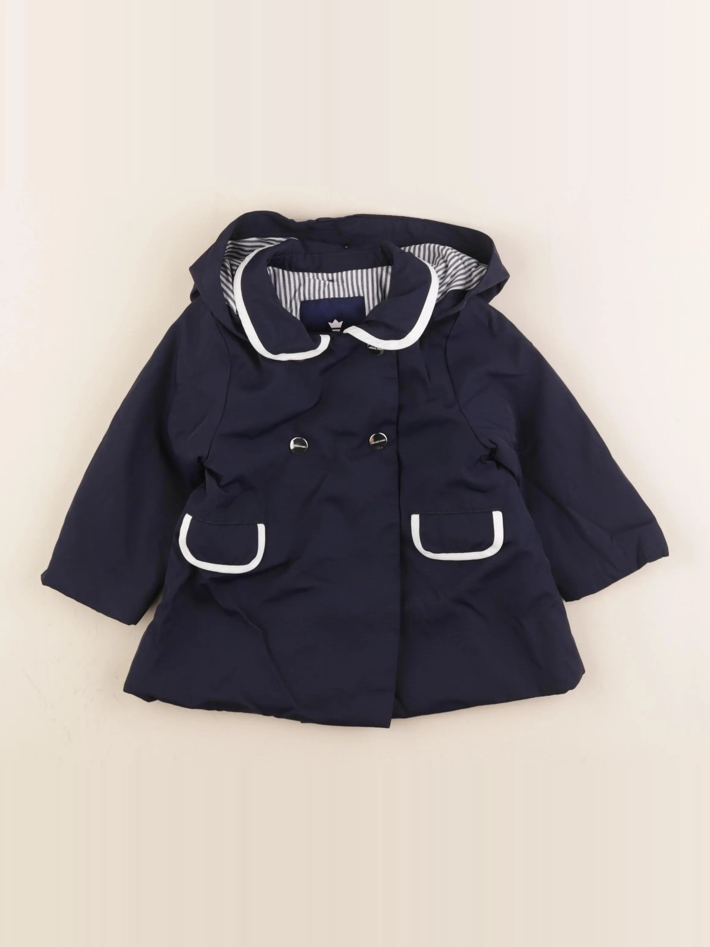 Jacadi - manteau bleu - 12 mois
