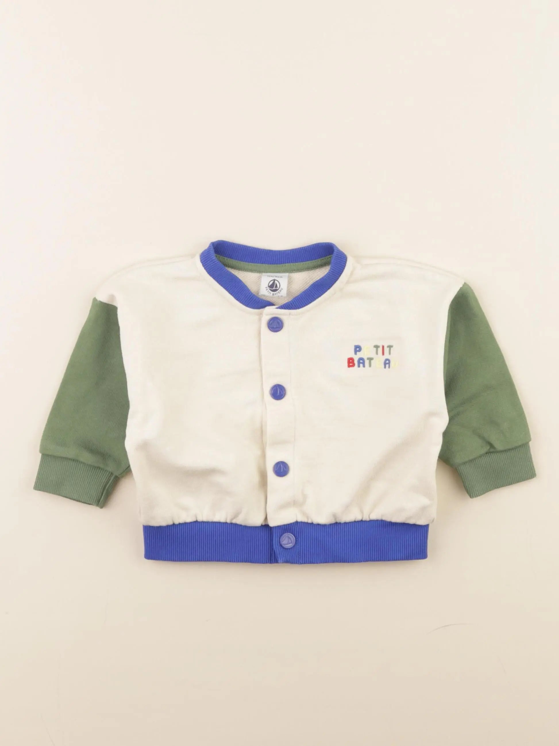 Petit Bateau - sweat beige - 12 mois