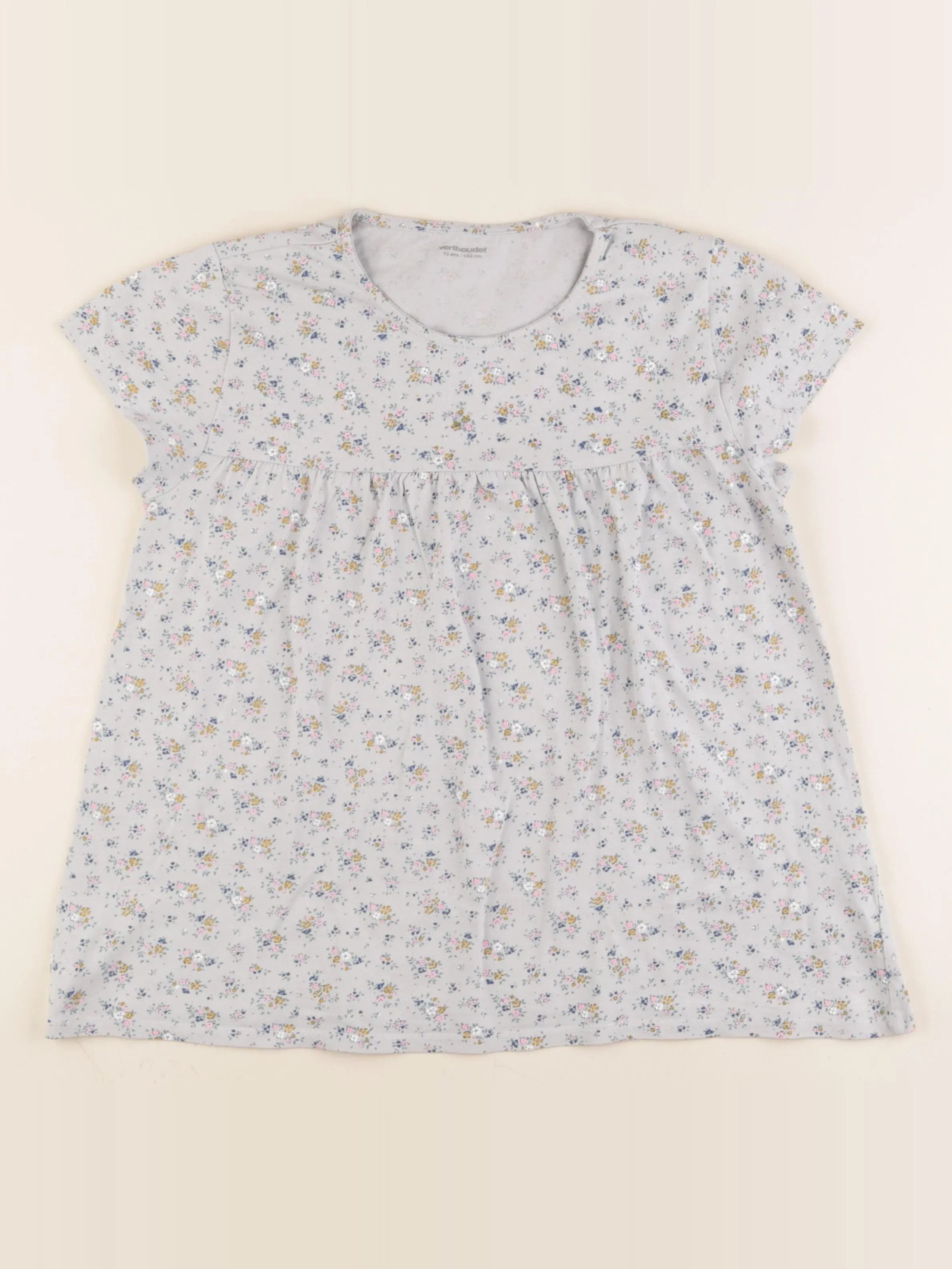 Vertbaudet - tee-shirt gris, bleu - 12 ans