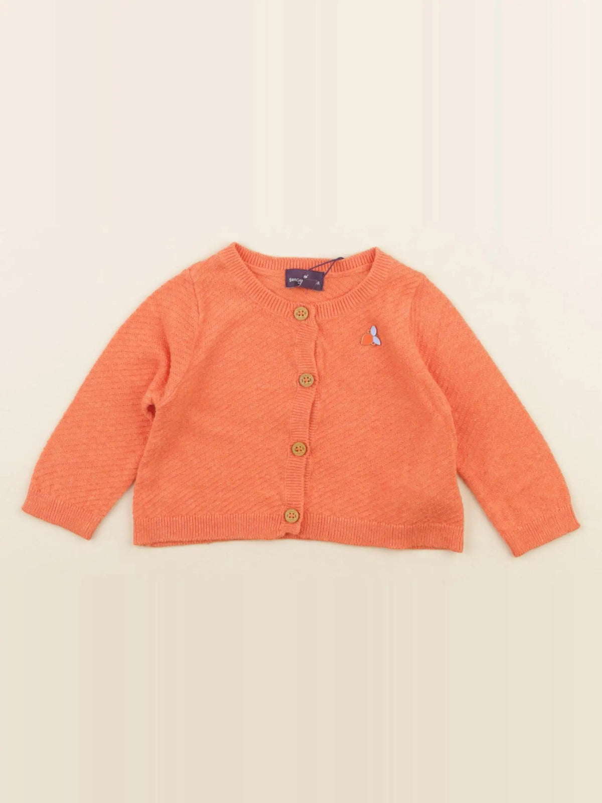 Sergent Major - gilet orange - 3 mois