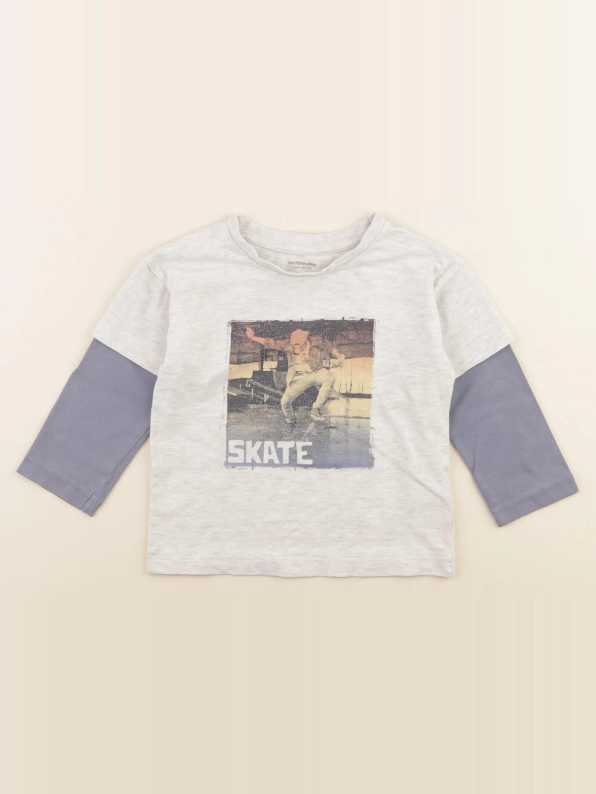 Vertbaudet - tee-shirt gris - 3 ans
