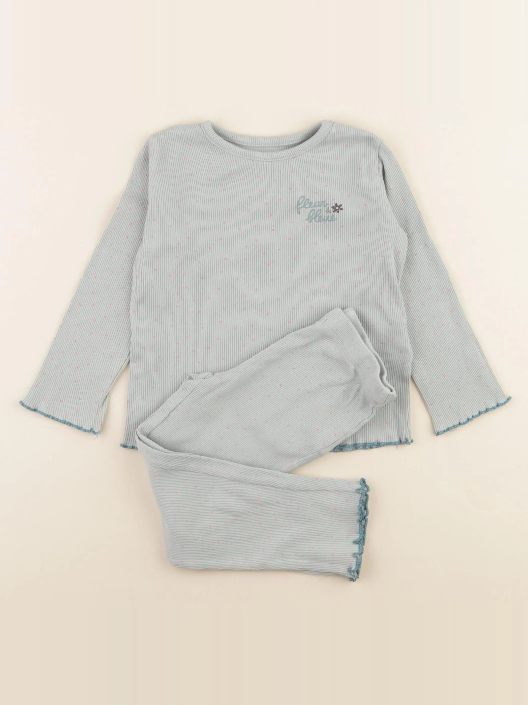 Vertbaudet - pyjama coton vert - 4 ans