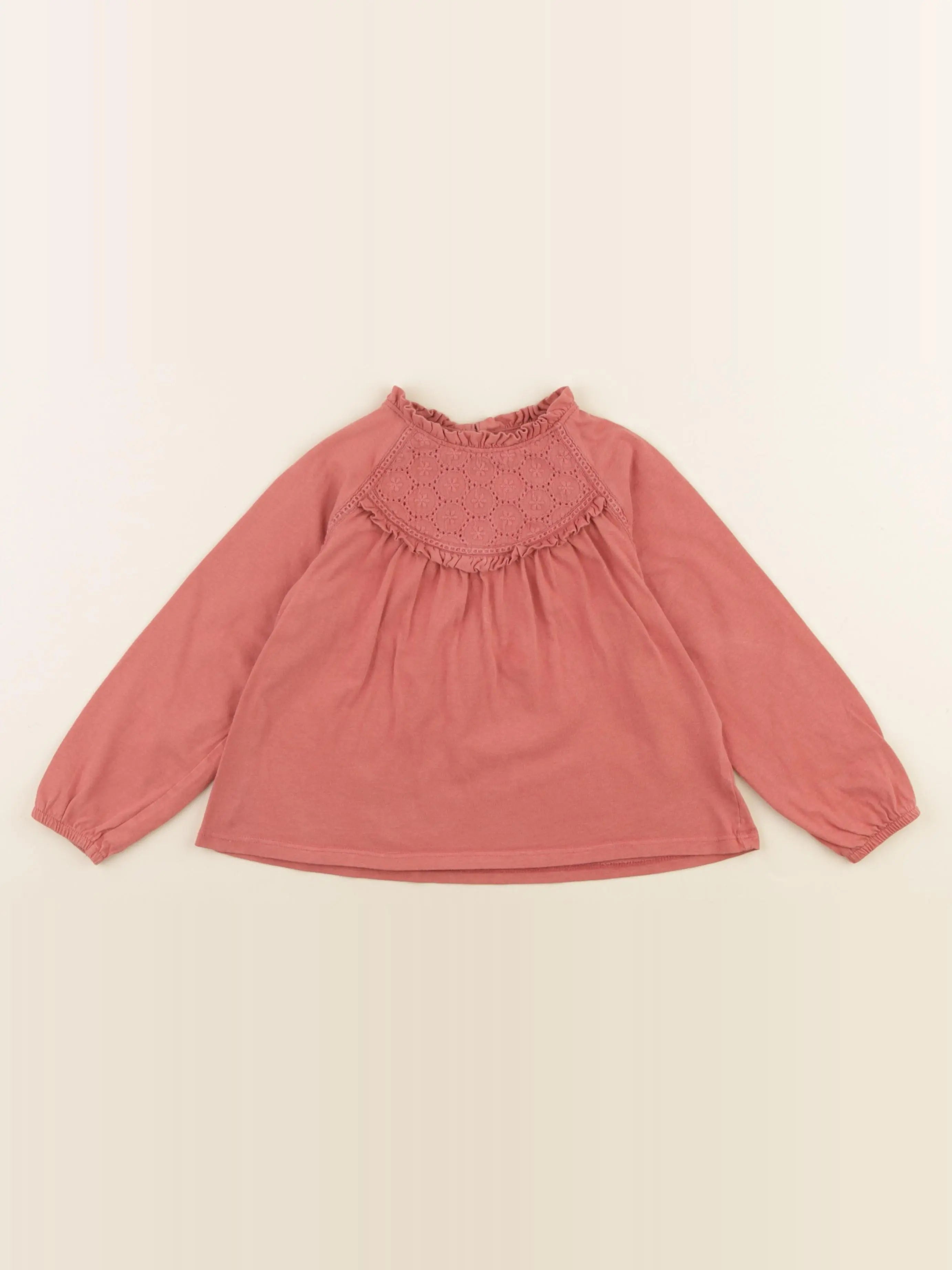 Vertbaudet - tee-shirt rose - 4 ans