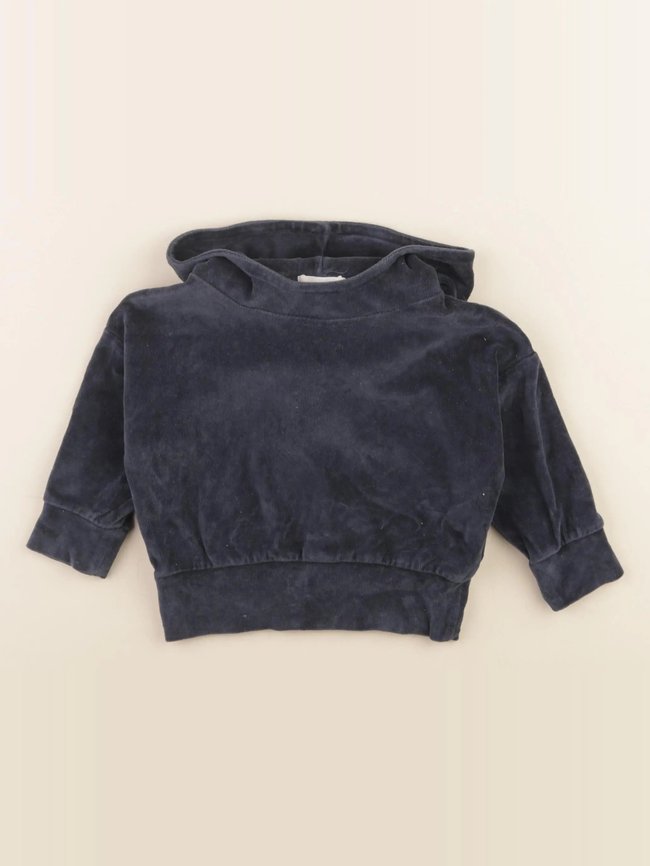 We are kids - sweat velours bleu - 12/18 mois