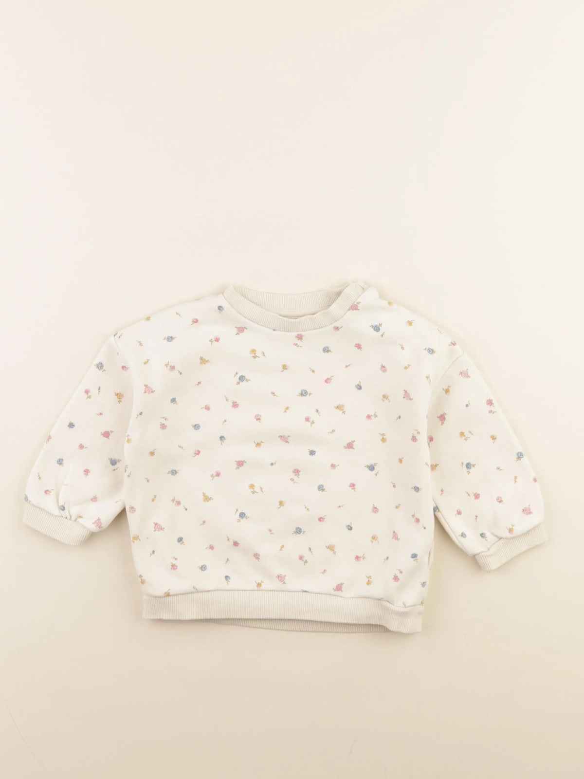 H&M - sweat beige - 9/12 mois