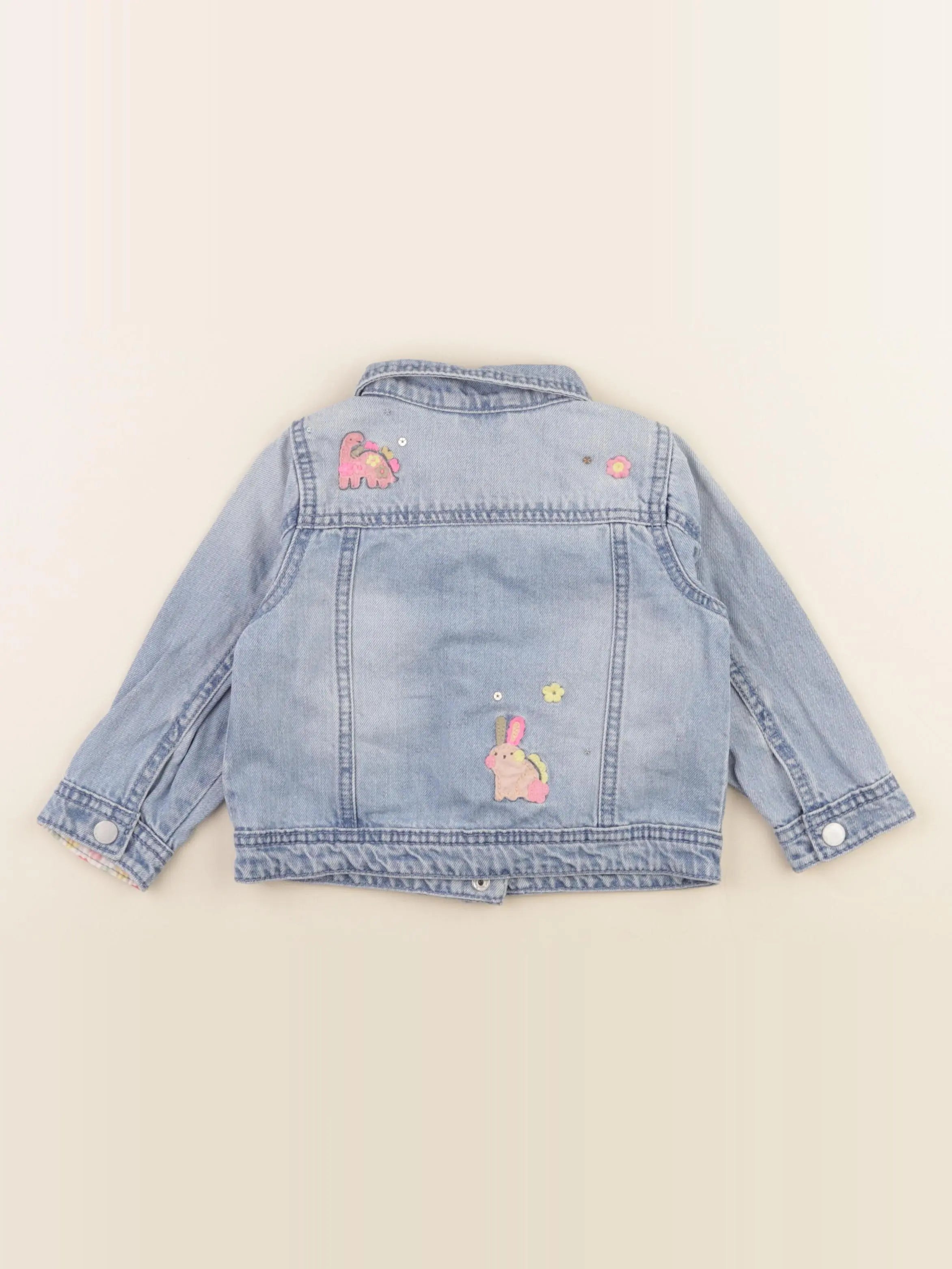 Next - veste imprimé au dos bleu - 12/18 mois