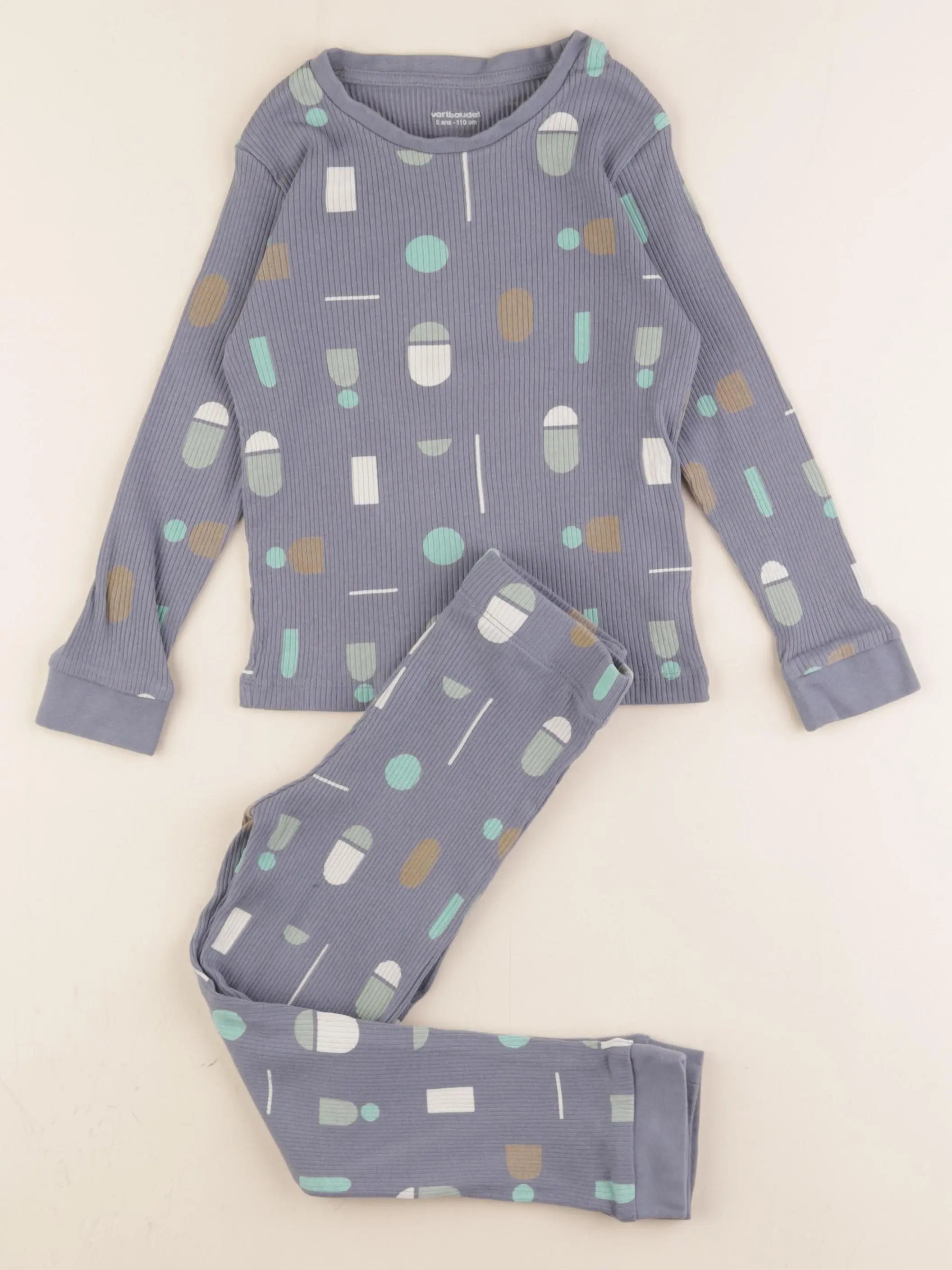 Vertbaudet - pyjama coton bleu - 5 ans