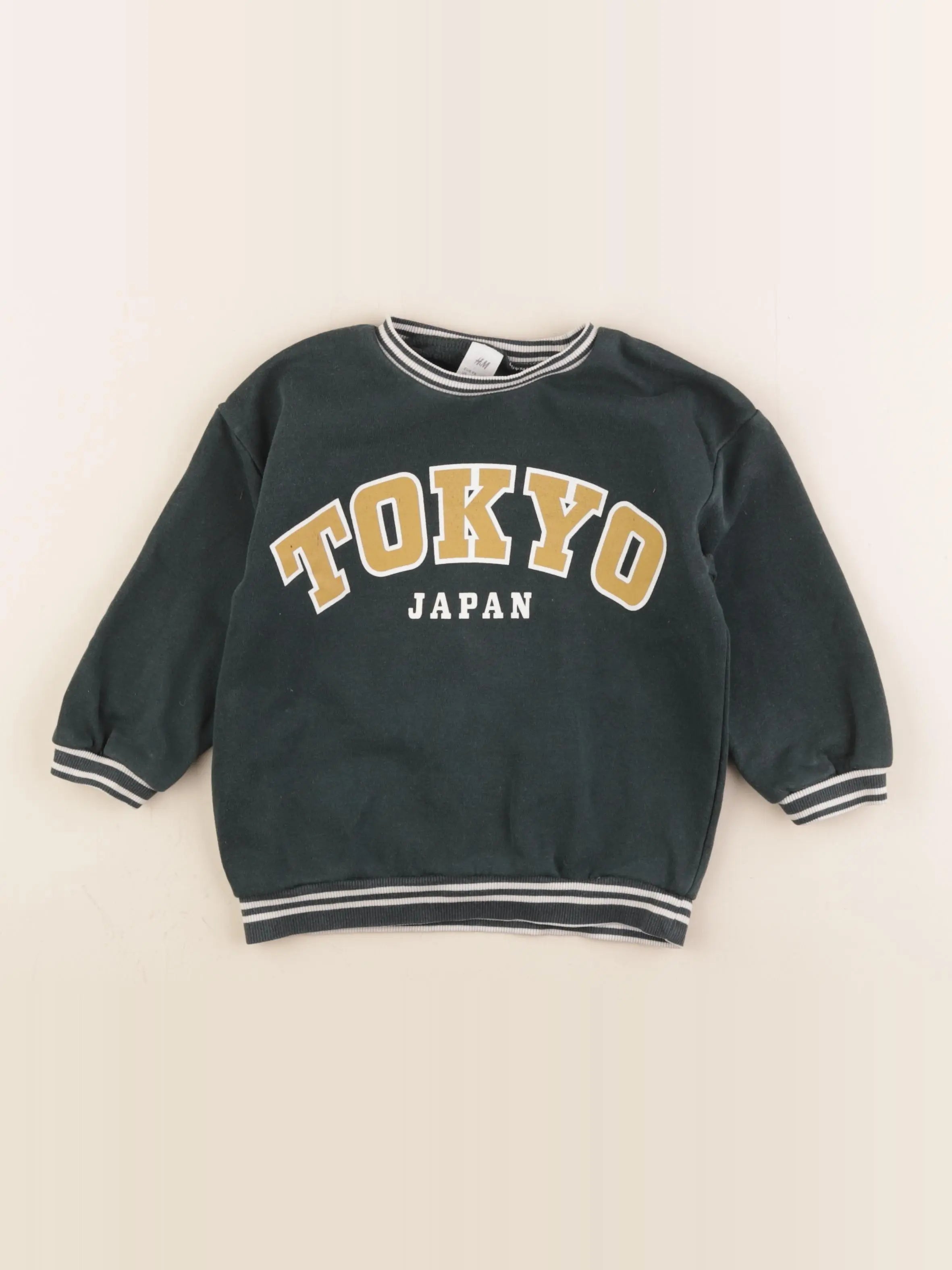 H&M - sweat vert - 2/3 ans