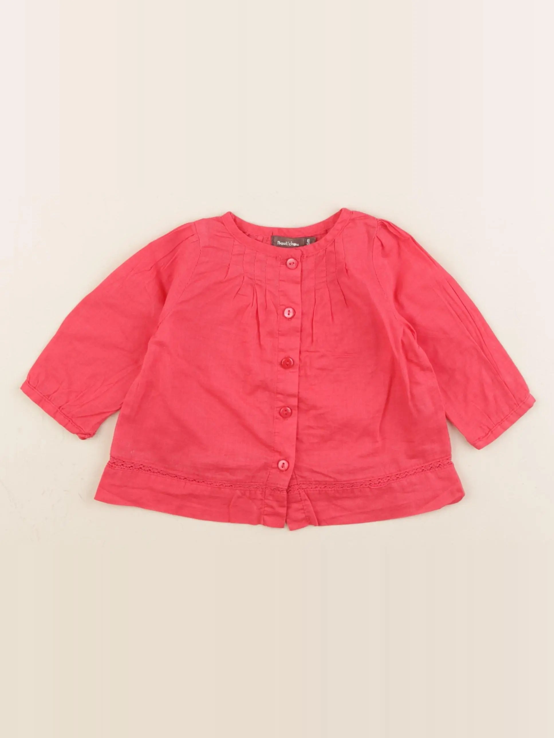 Boutchou - blouse rouge - 6 mois