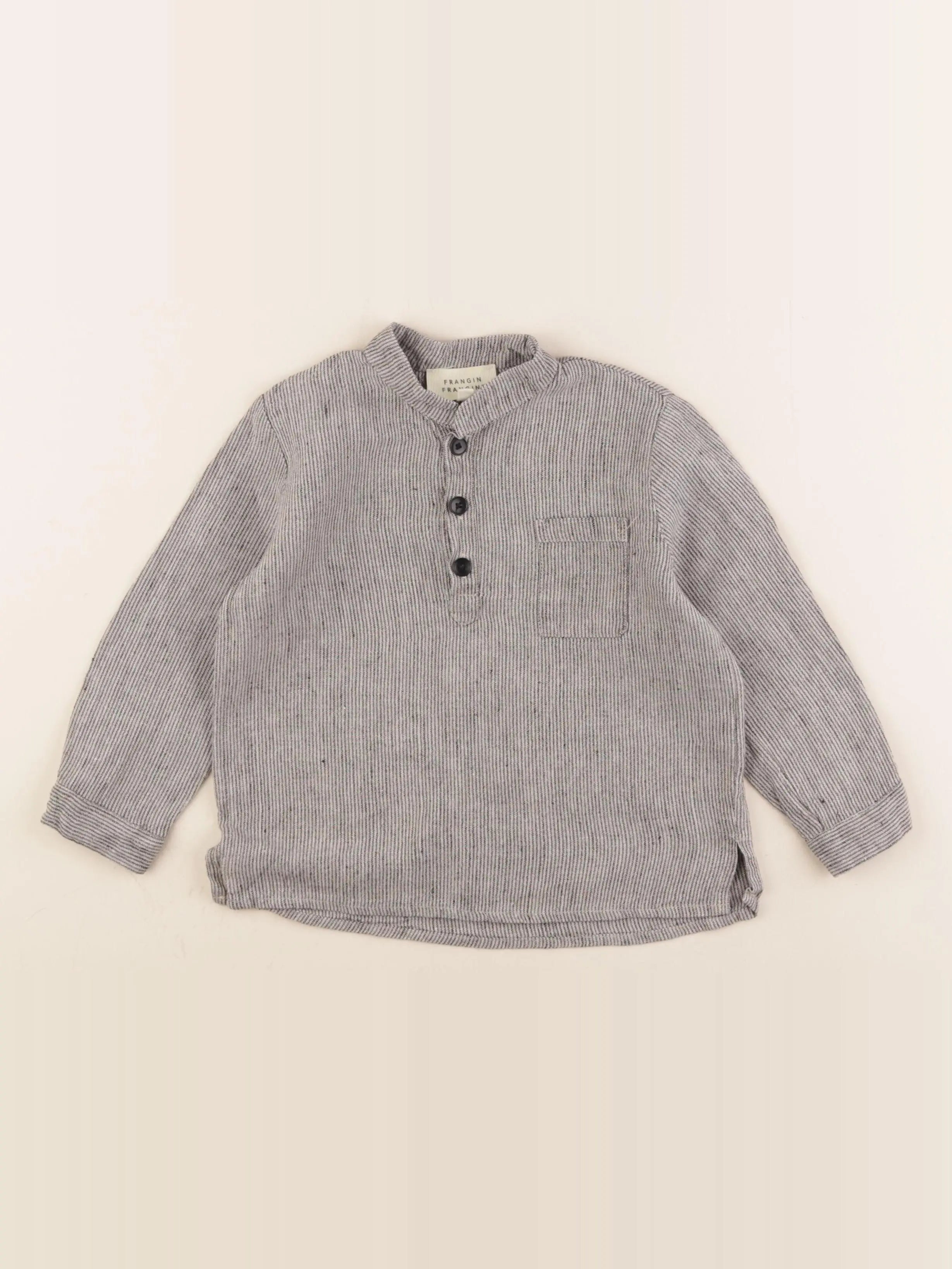 Frangin Frangine - chemise gris - 4 ans