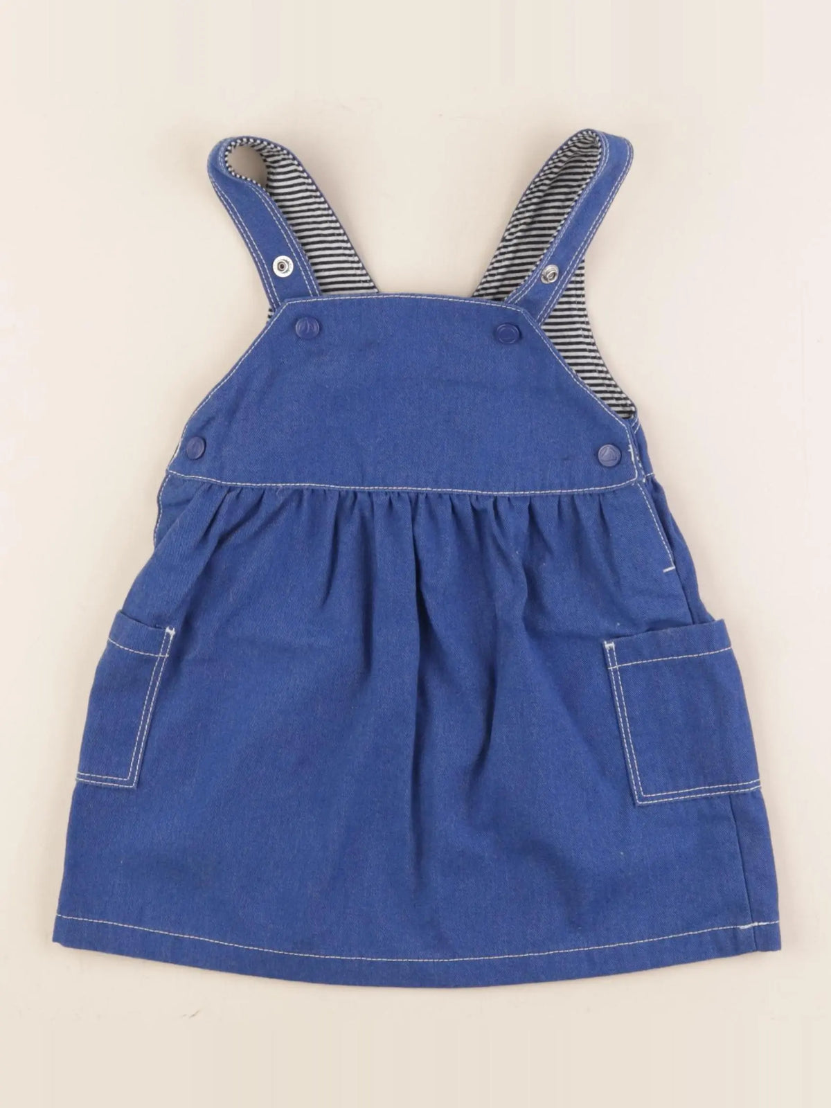 Petit Bateau - robe bleu - 18 mois
