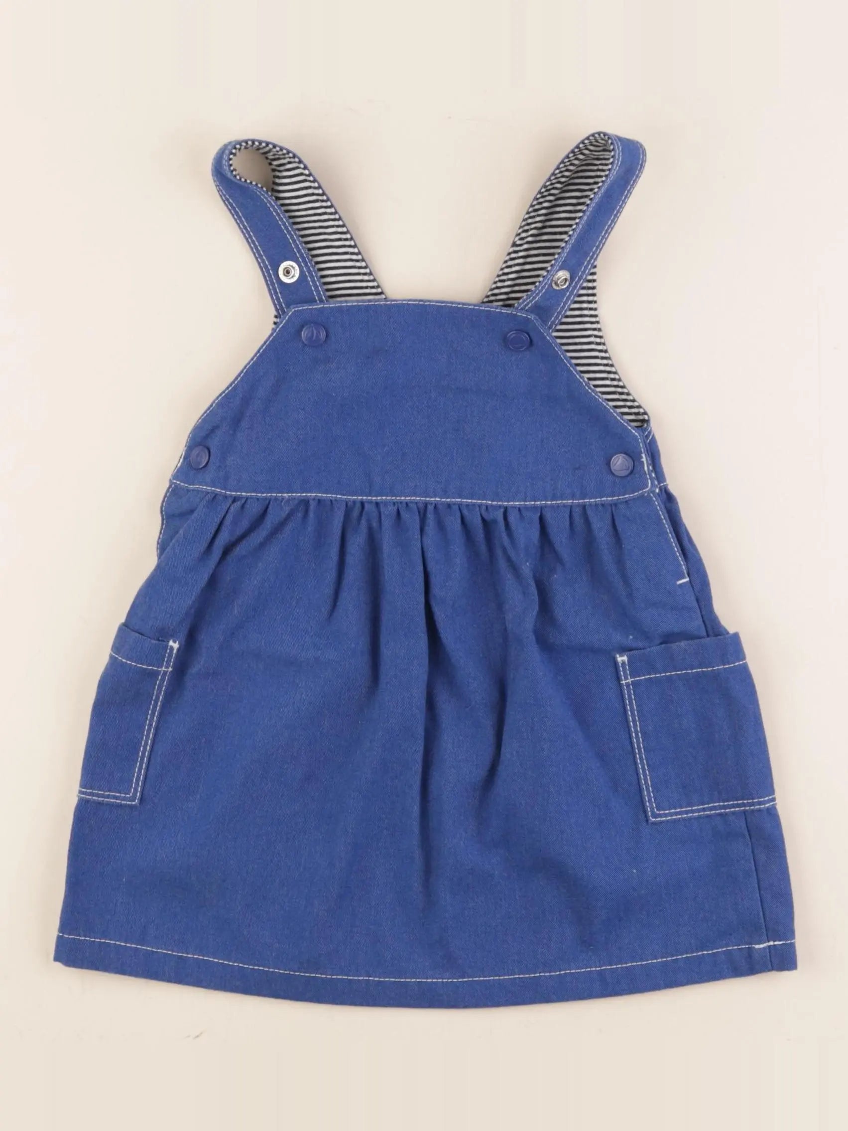 Petit Bateau - robe bleu - 18 mois