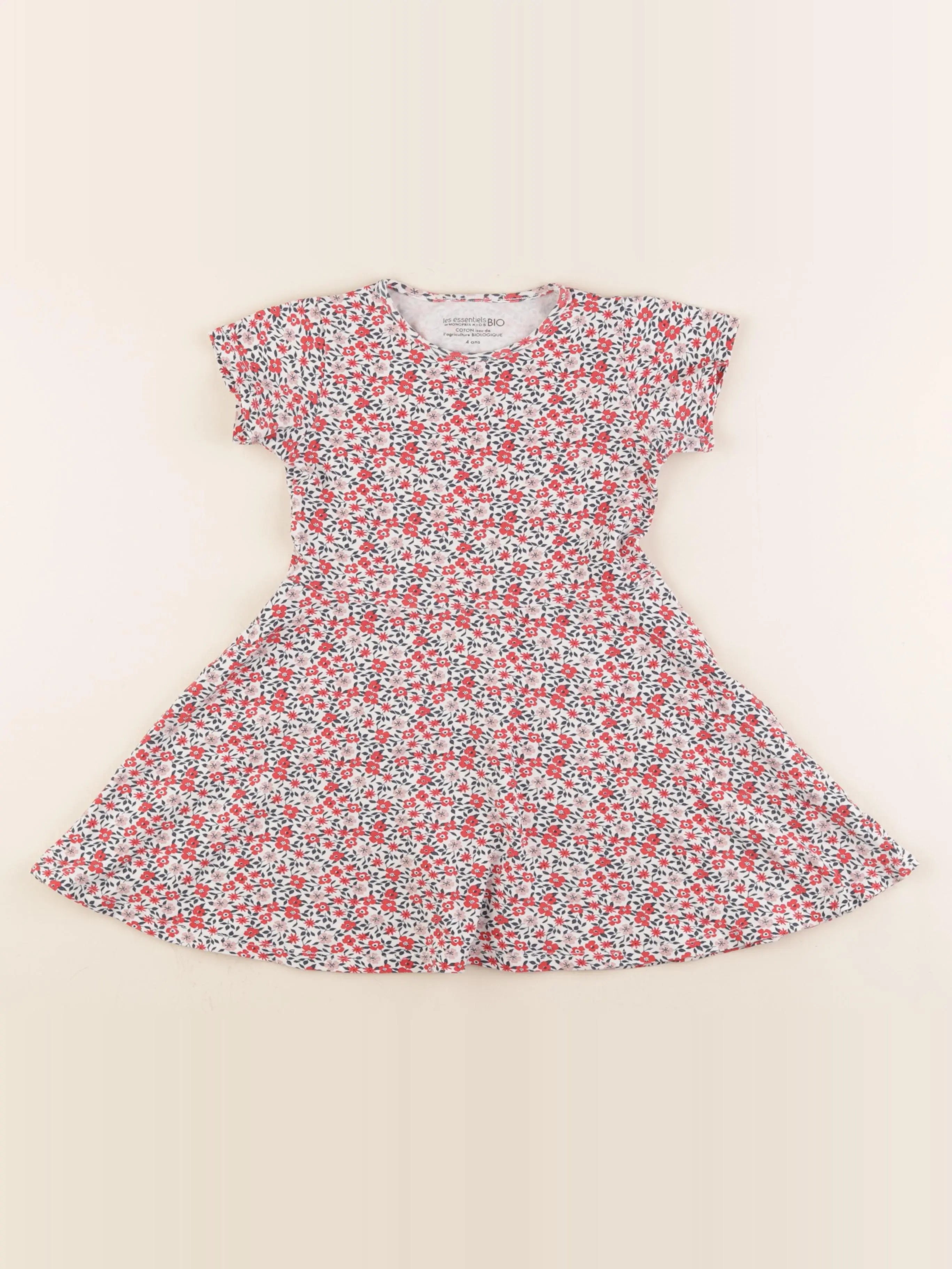 Monoprix - robe multicolore - 4 ans