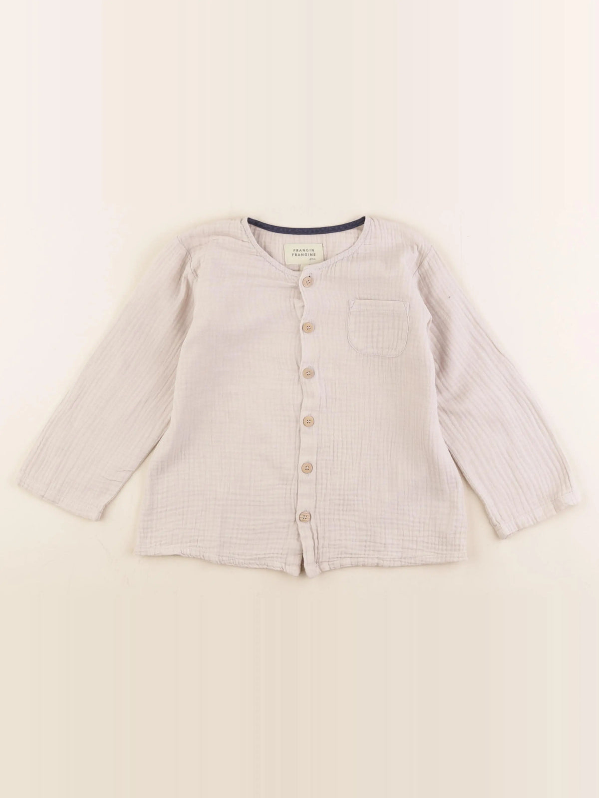 Frangin Frangine - chemise beige - 6 ans
