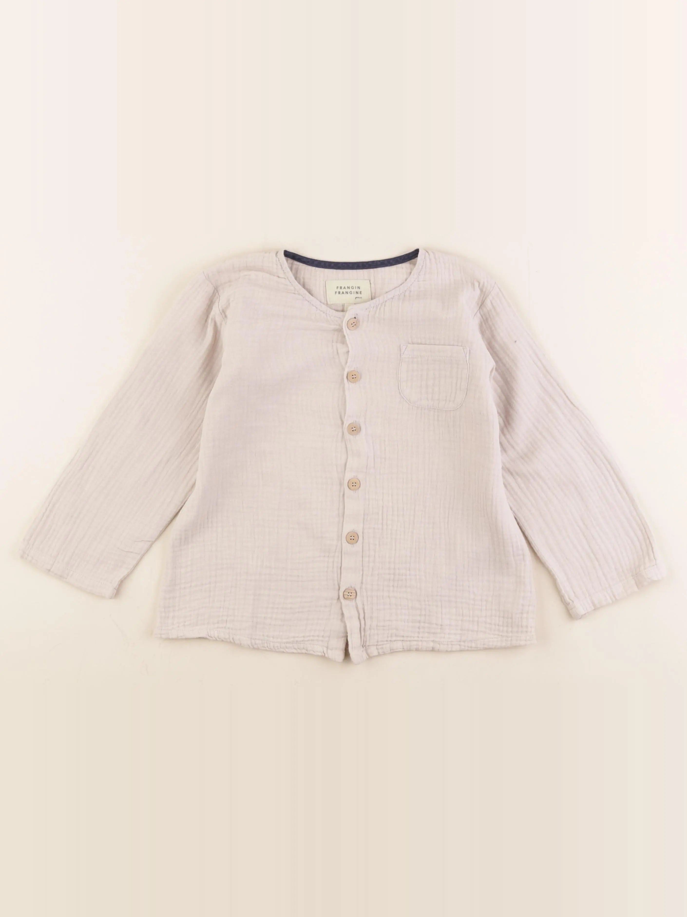 Frangin Frangine - chemise beige - 6 ans
