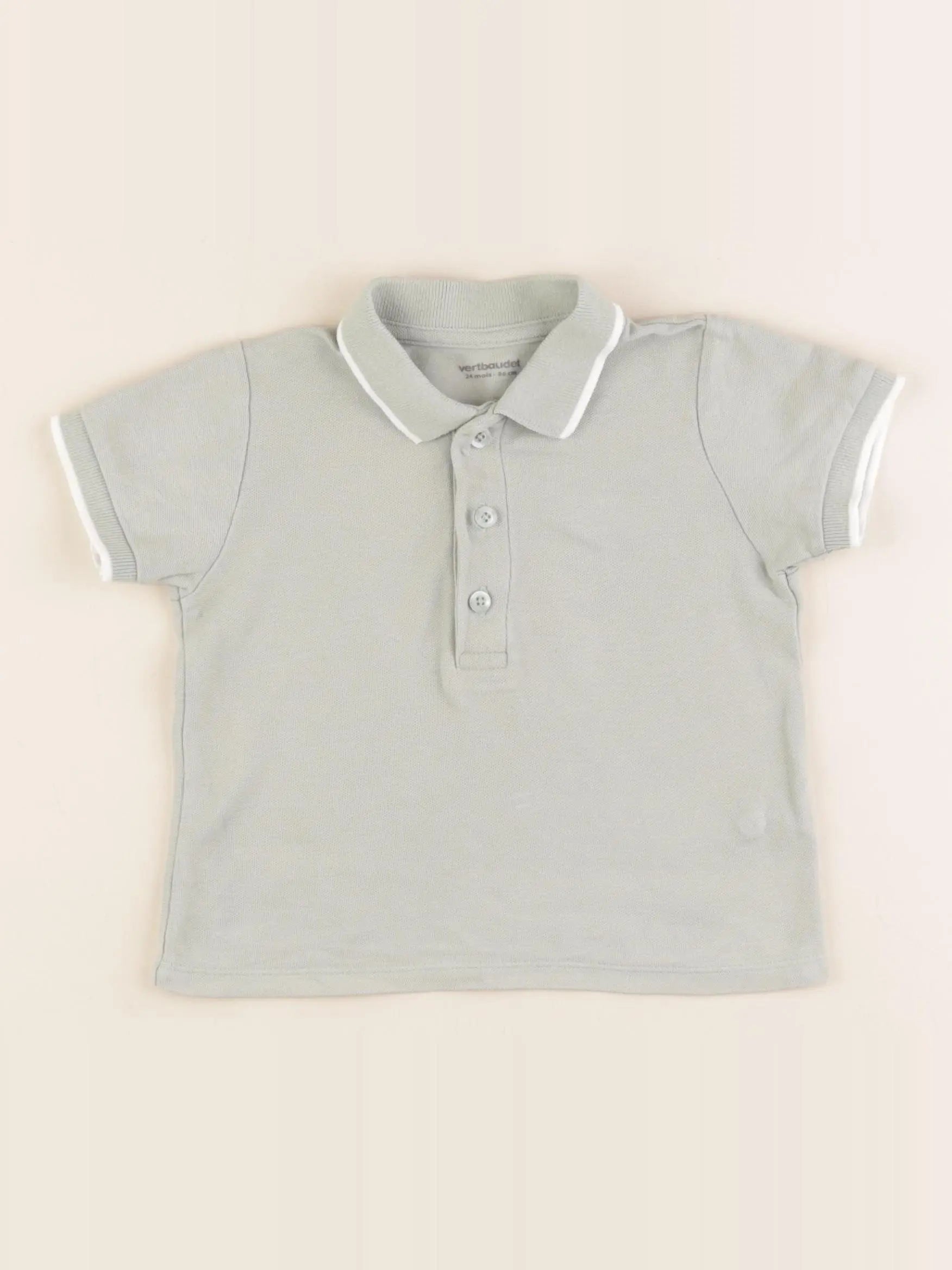 Vertbaudet - polo vert - 24 mois