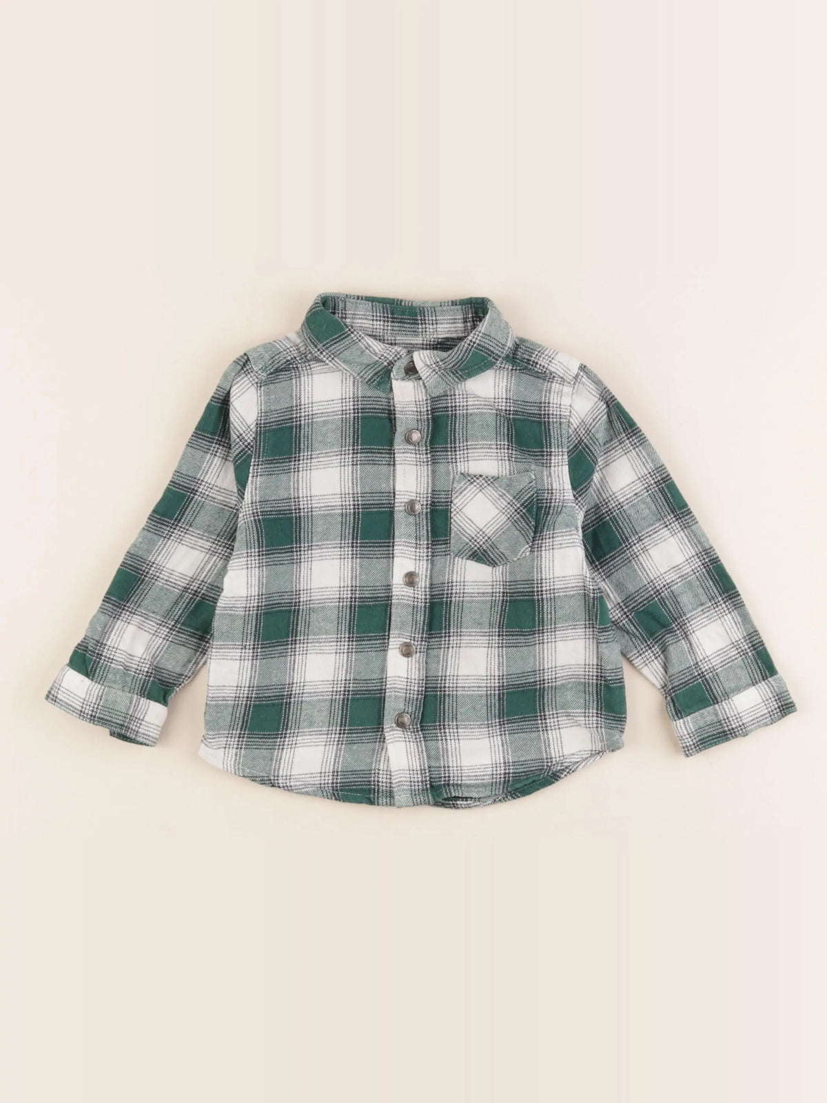 Vertbaudet - chemise vert - 18 mois