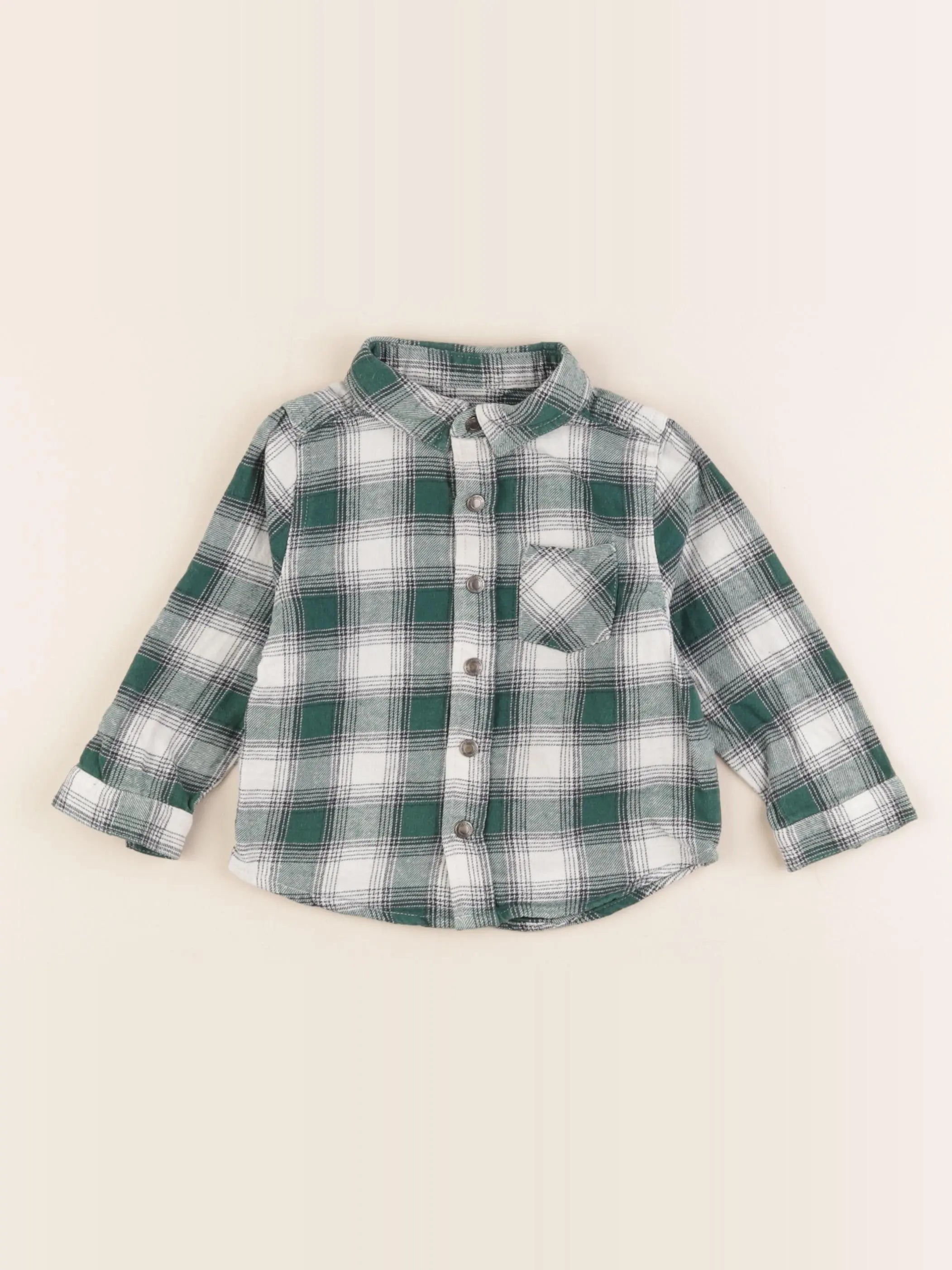 Vertbaudet - chemise vert - 18 mois