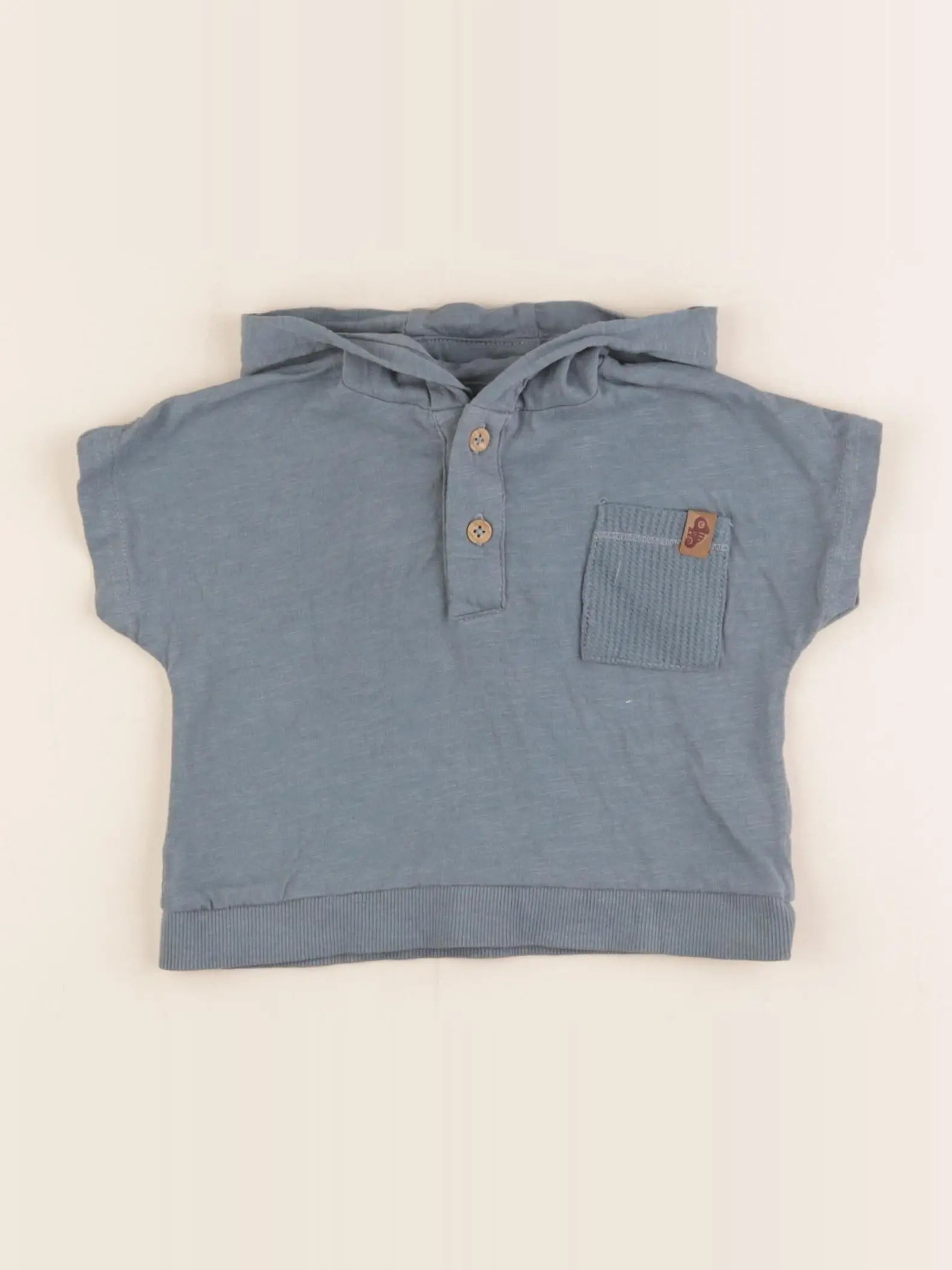 Vertbaudet - tee-shirt bleu - 9 mois